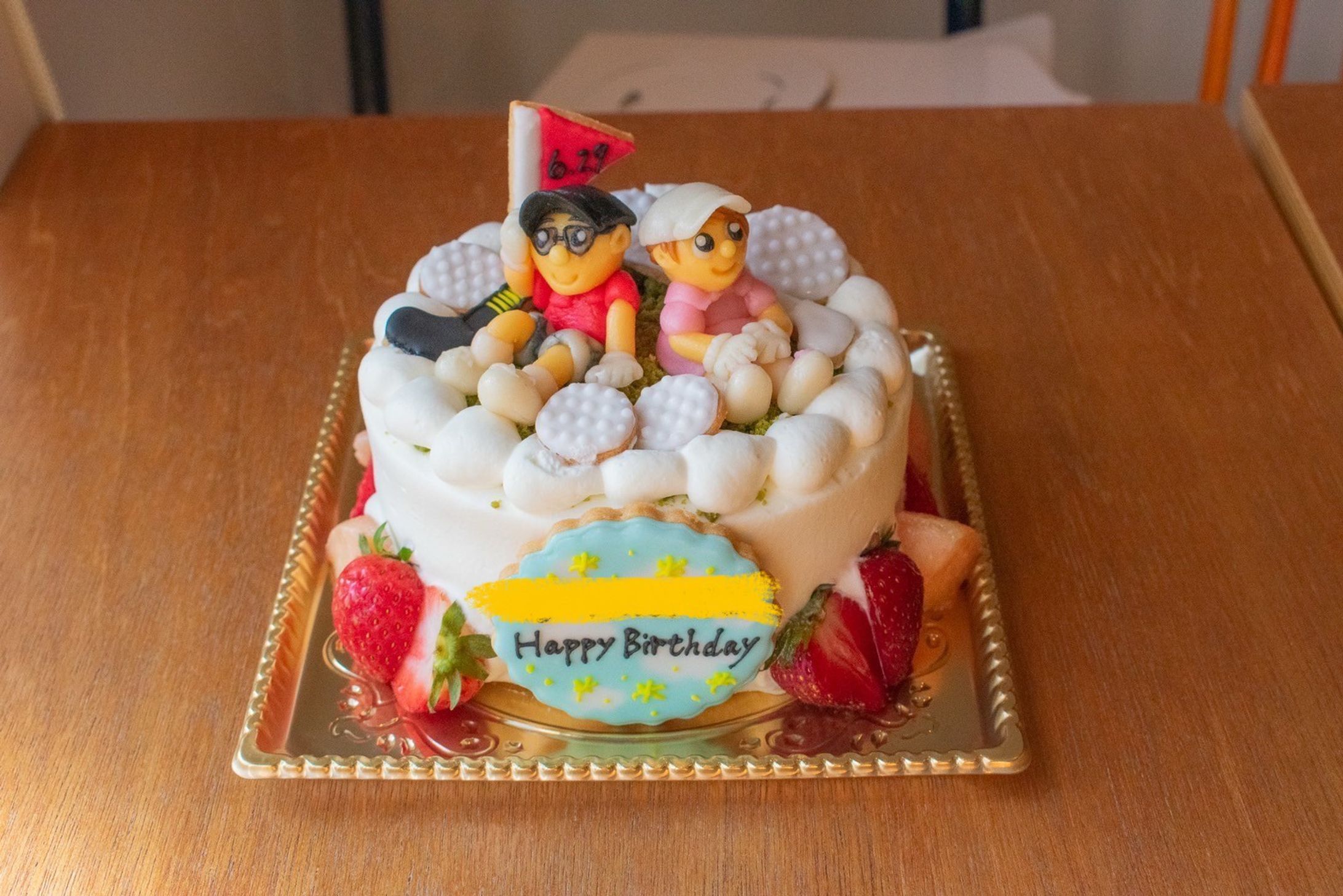ゴルフ好きなご夫婦へのバースデーケーキ-1
