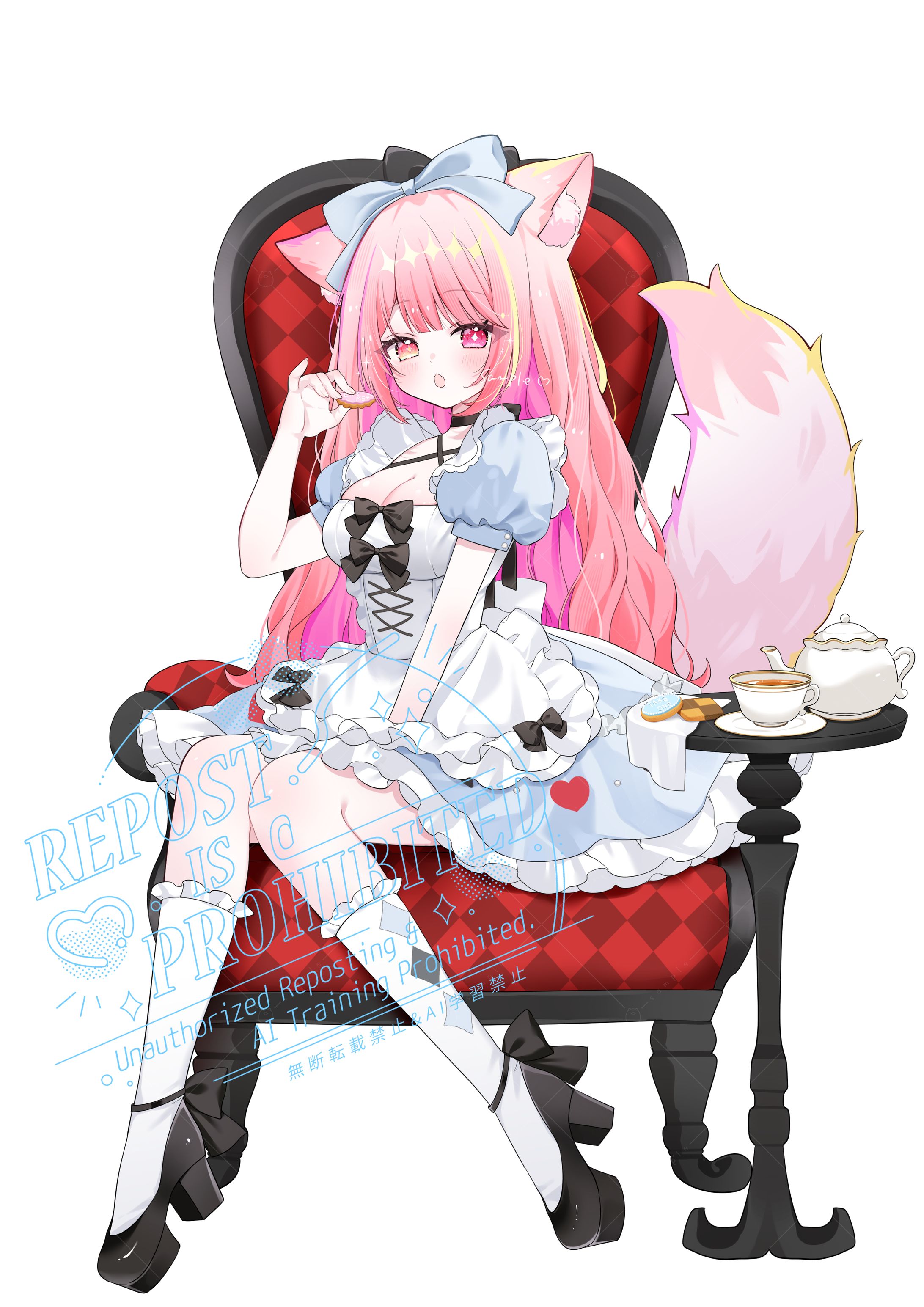 〈お仕事〉Vライバー事務所UnrealBlues所属 猫乃メメ様 活動用イラスト-1