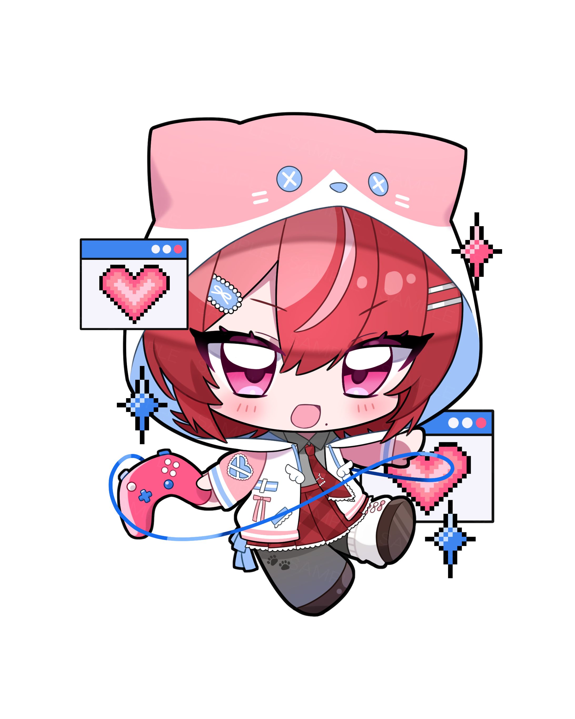 双音夕様　SDイラスト【制服衣装】-1