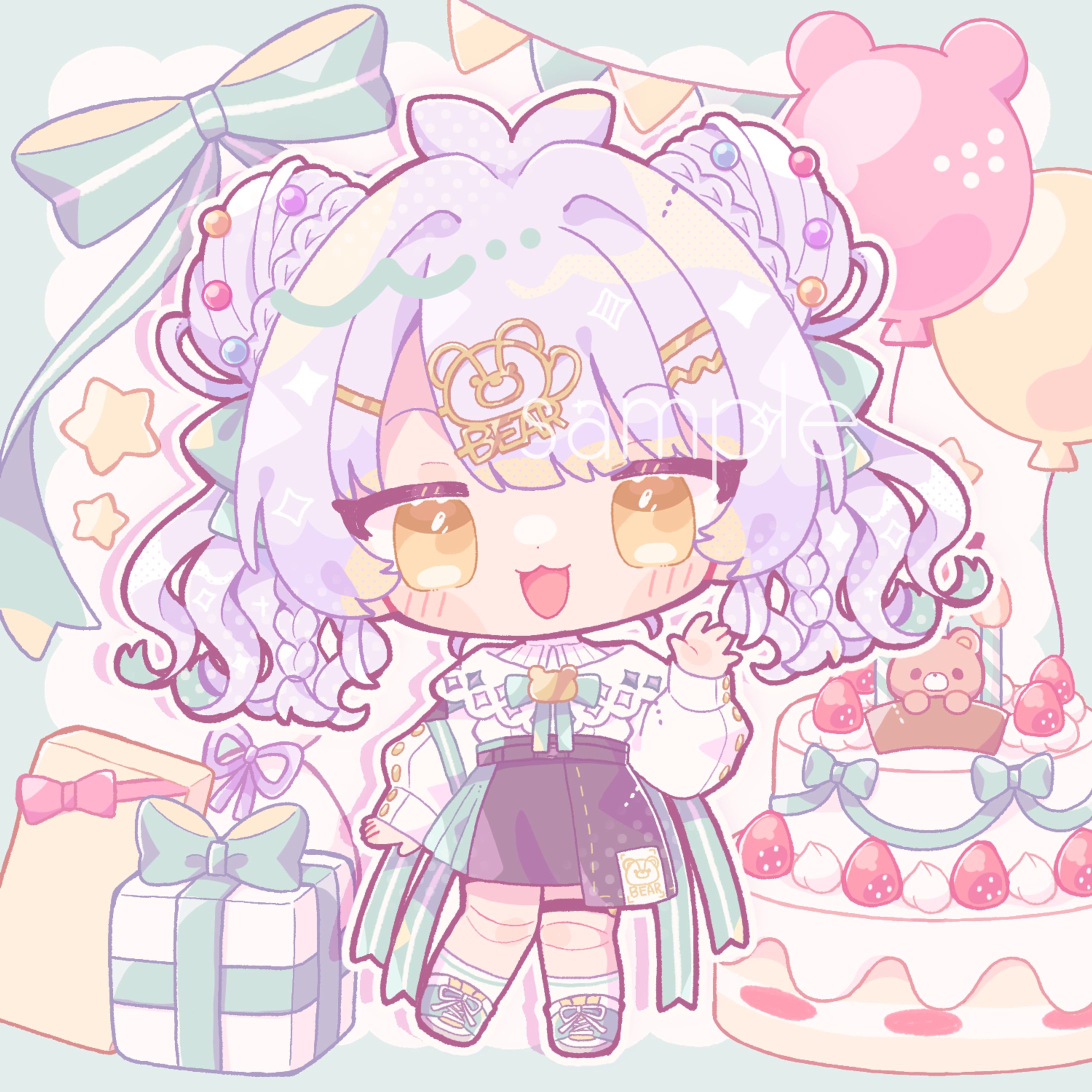 シオリ様お誕生日お祝いイラスト(リスナーさんリクエスト)-1