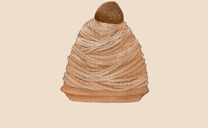 【自主制作】秋のスイーツイラスト