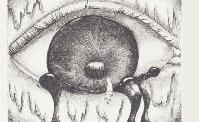 暗い人（絵画＋文章）