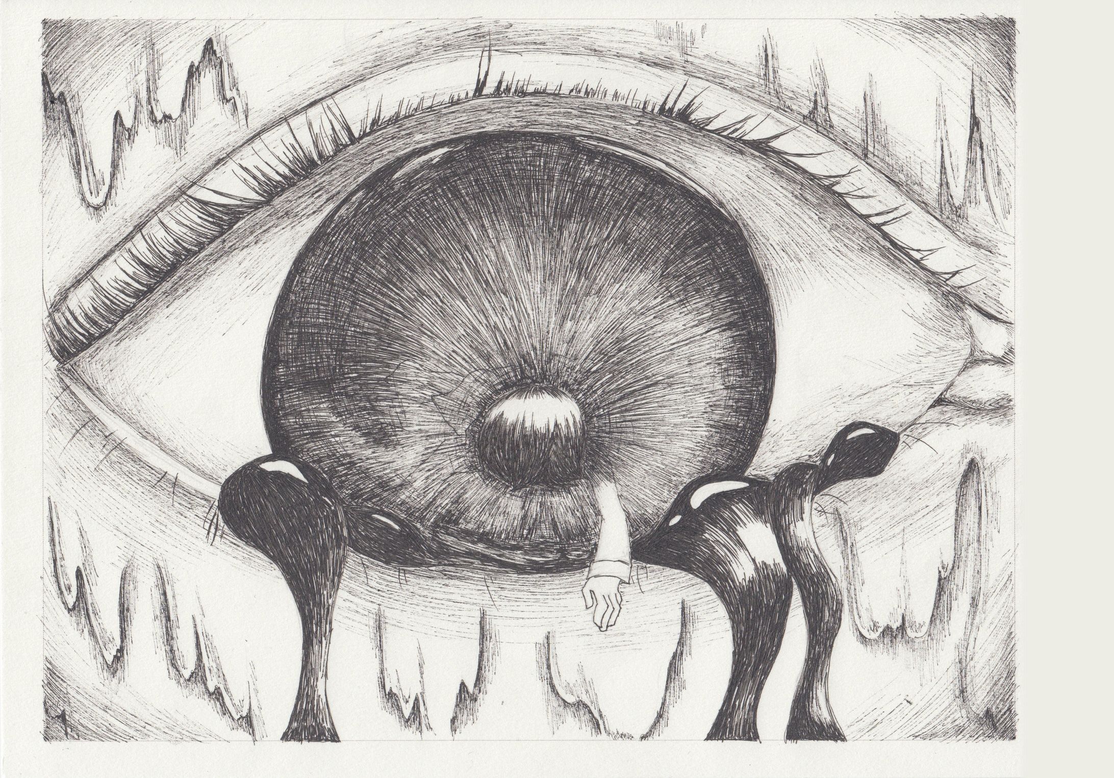 暗い人（絵画＋文章）-1