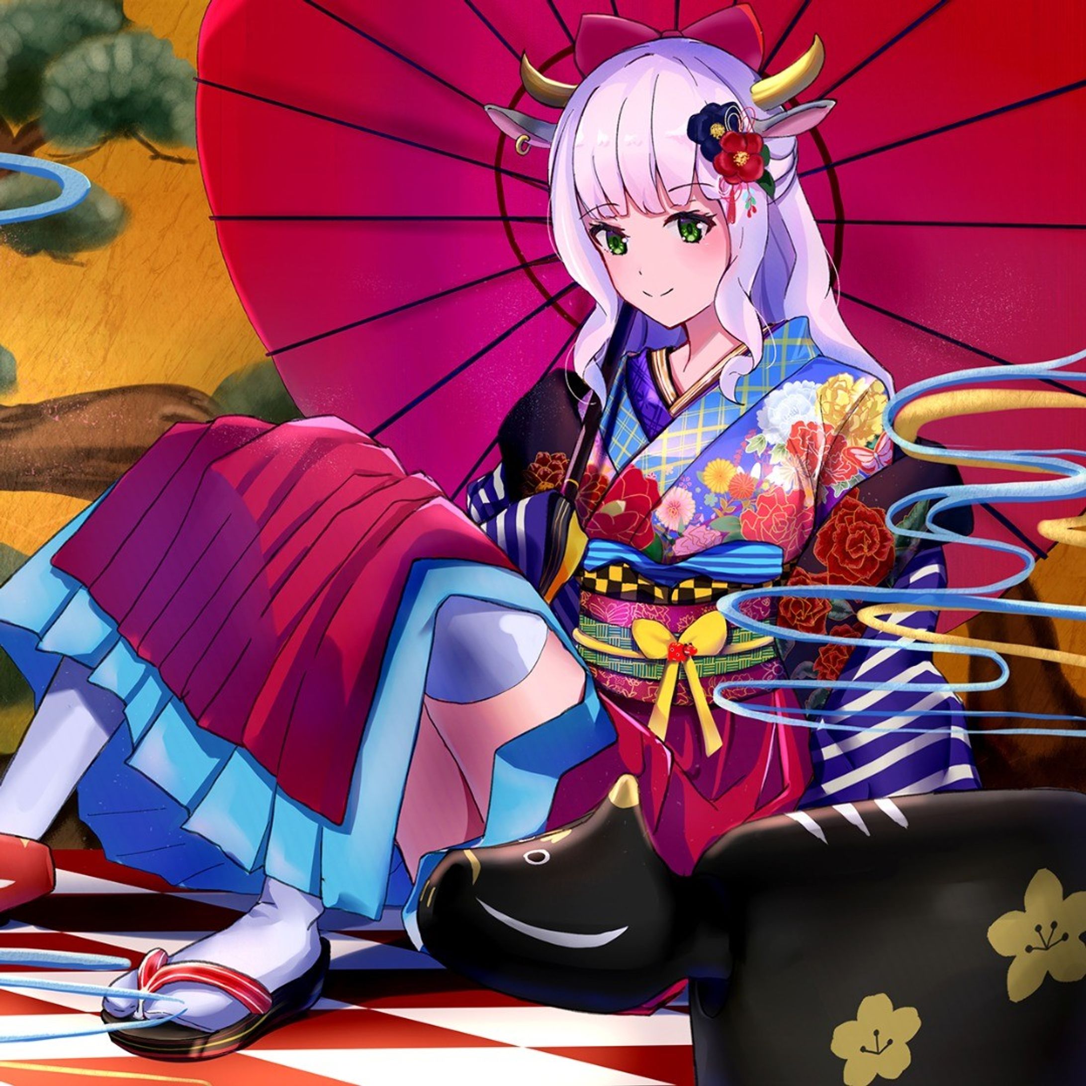 新年あけましておめでとうございます。
本年もよろしくお願いします。
今年も、素敵な絵を描けるよう頑張ります！
#illustration  #art  #drawing #イラスト 
＃drawing-1