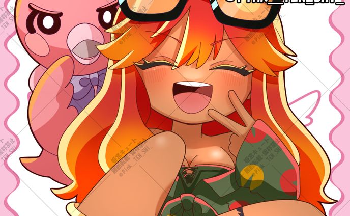 ビューティー、ミニキャライラスト