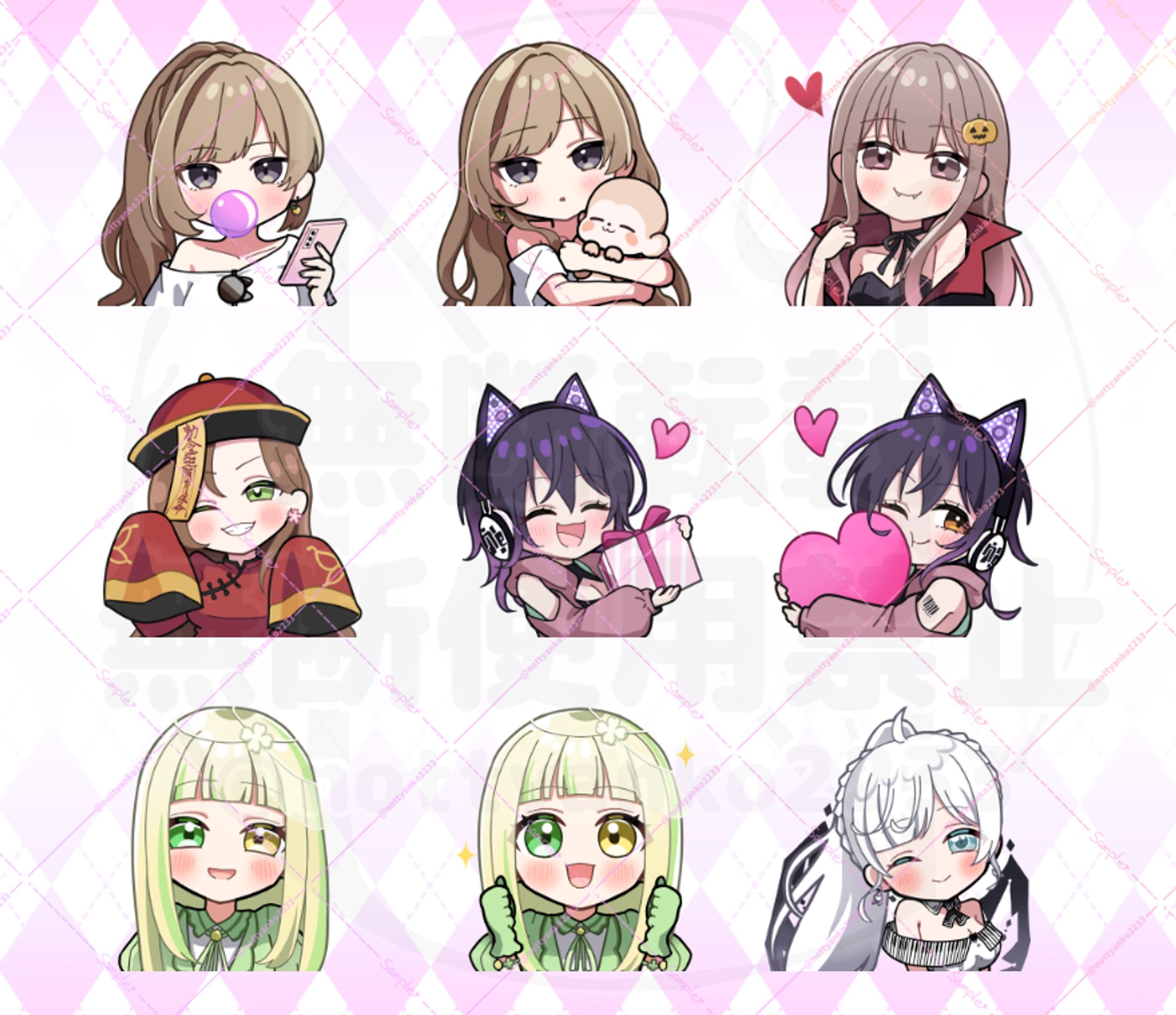 デフォルメ半身まとめ-1