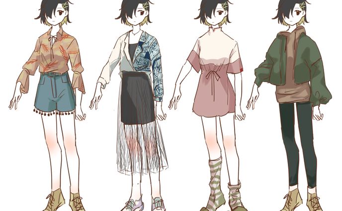 イラスト・デザイン、表情差分