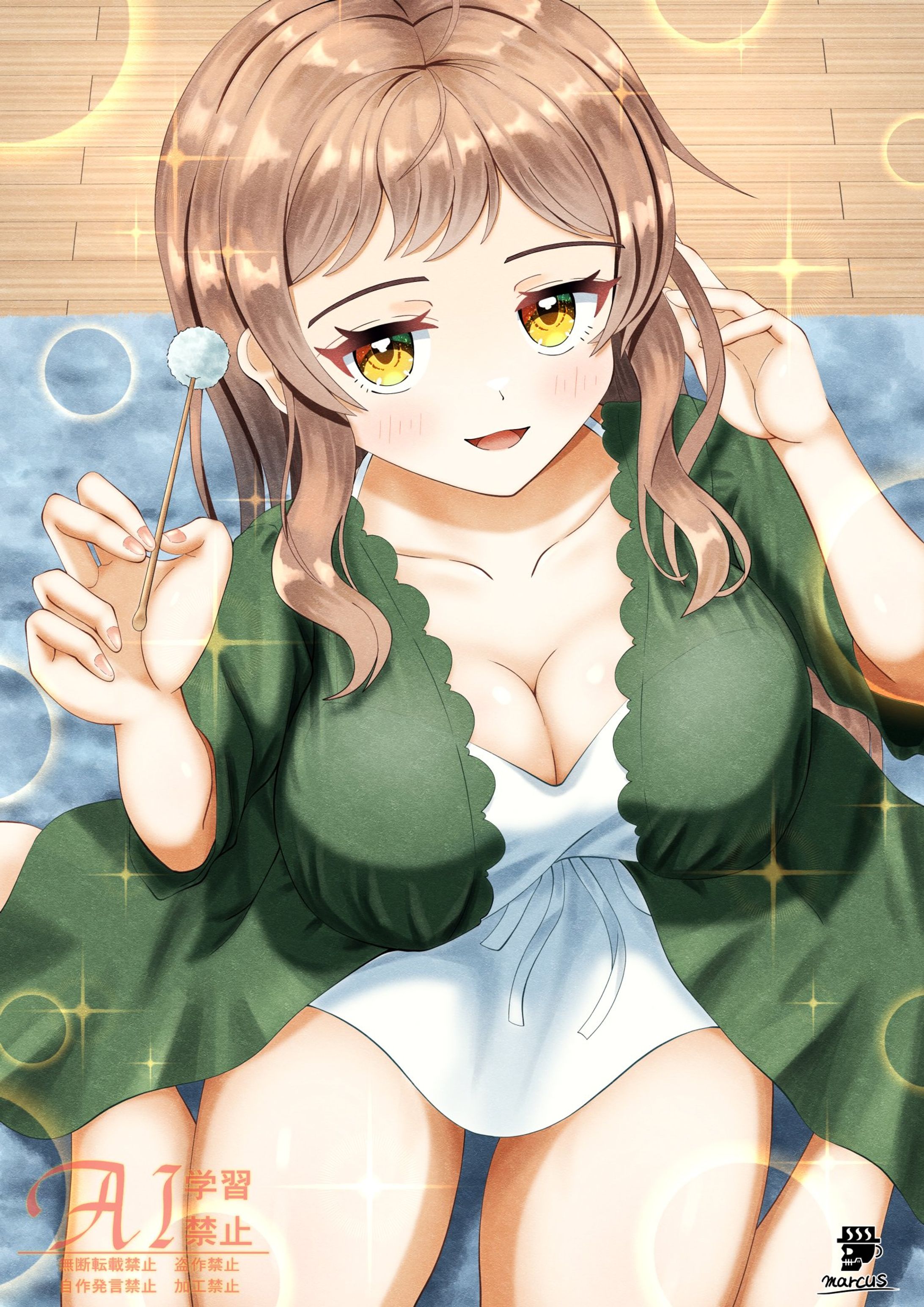 【FA】アライネコさん耳かきASMR風イラスト-1