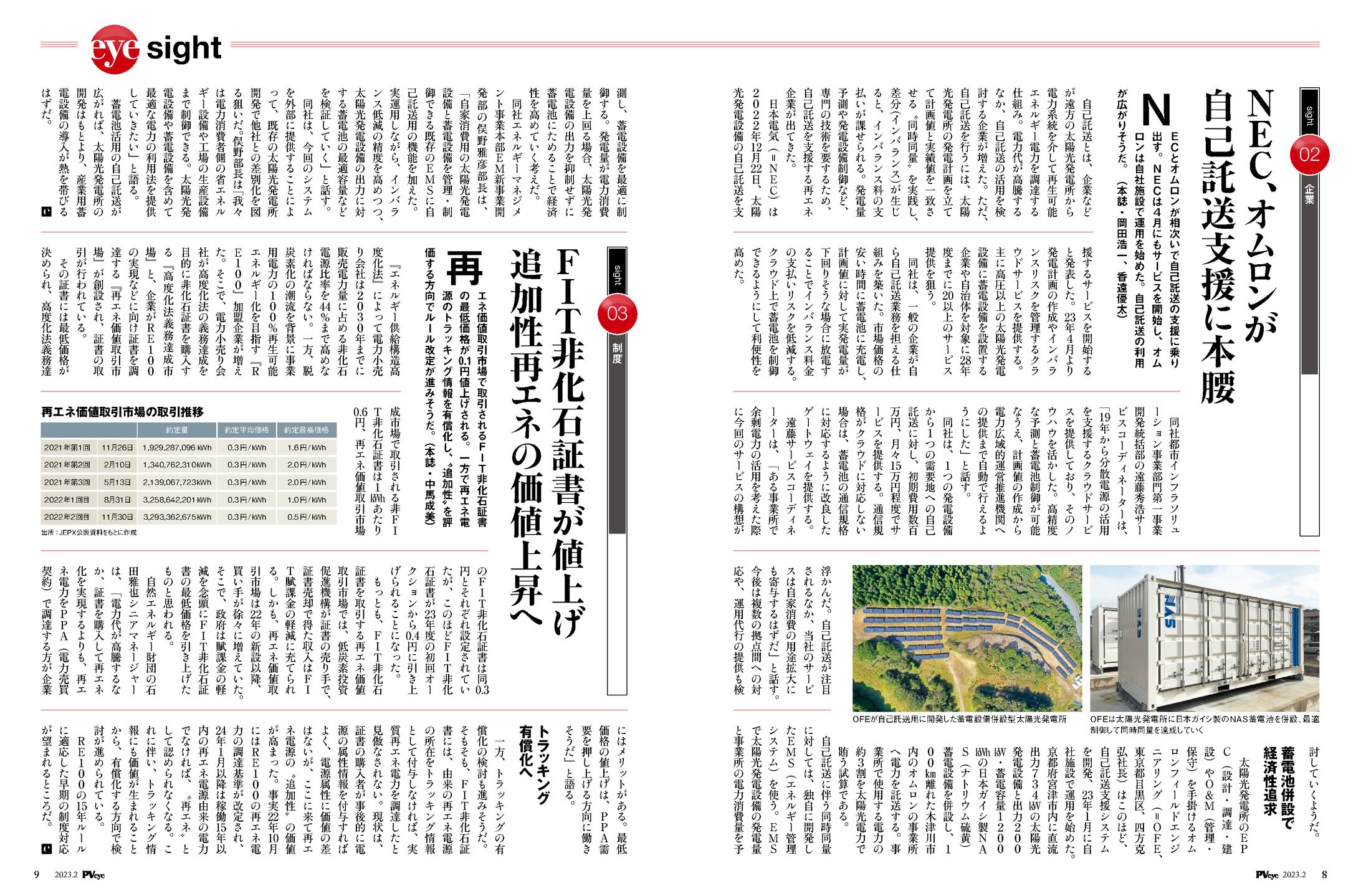 PVEYE2023年02月号　NEC、オムロンが自己託送支援に本腰-1