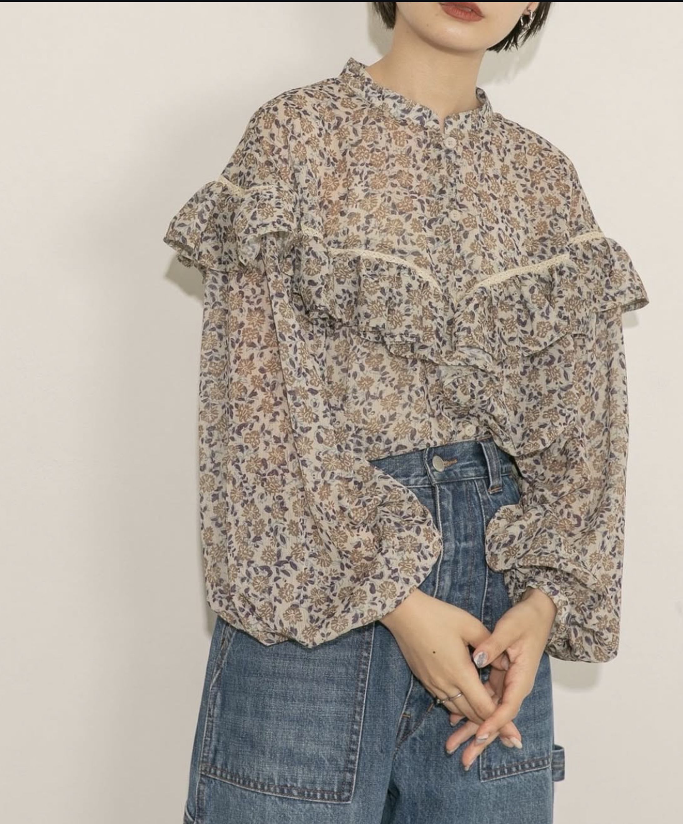 flower pattern blouse-1