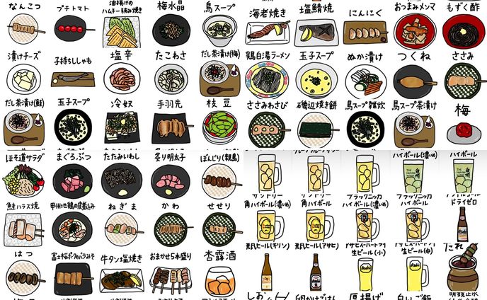 鳥のほそ道　モバイルオーダー用イラスト