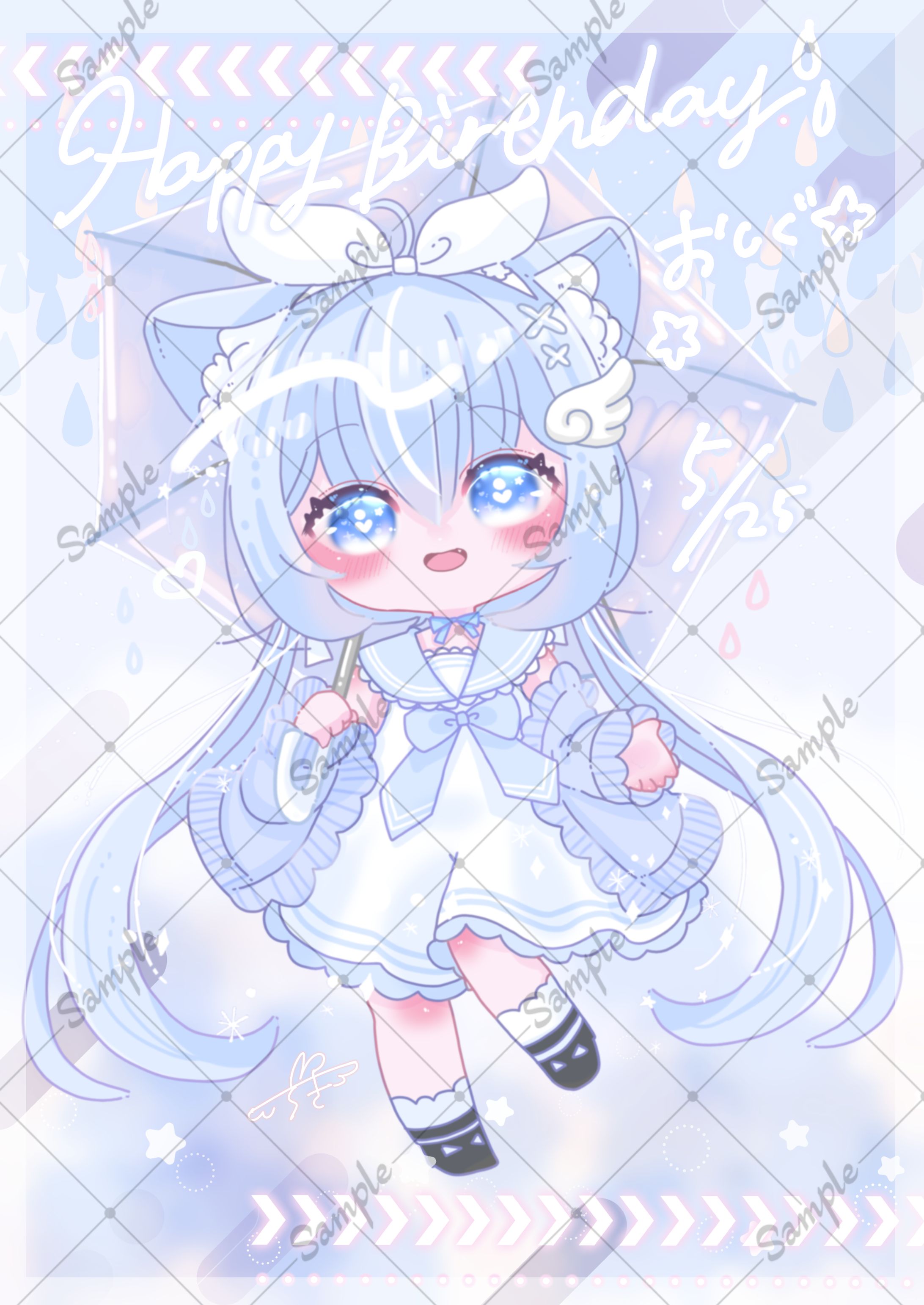 お誕生日お祝いイラスト-1