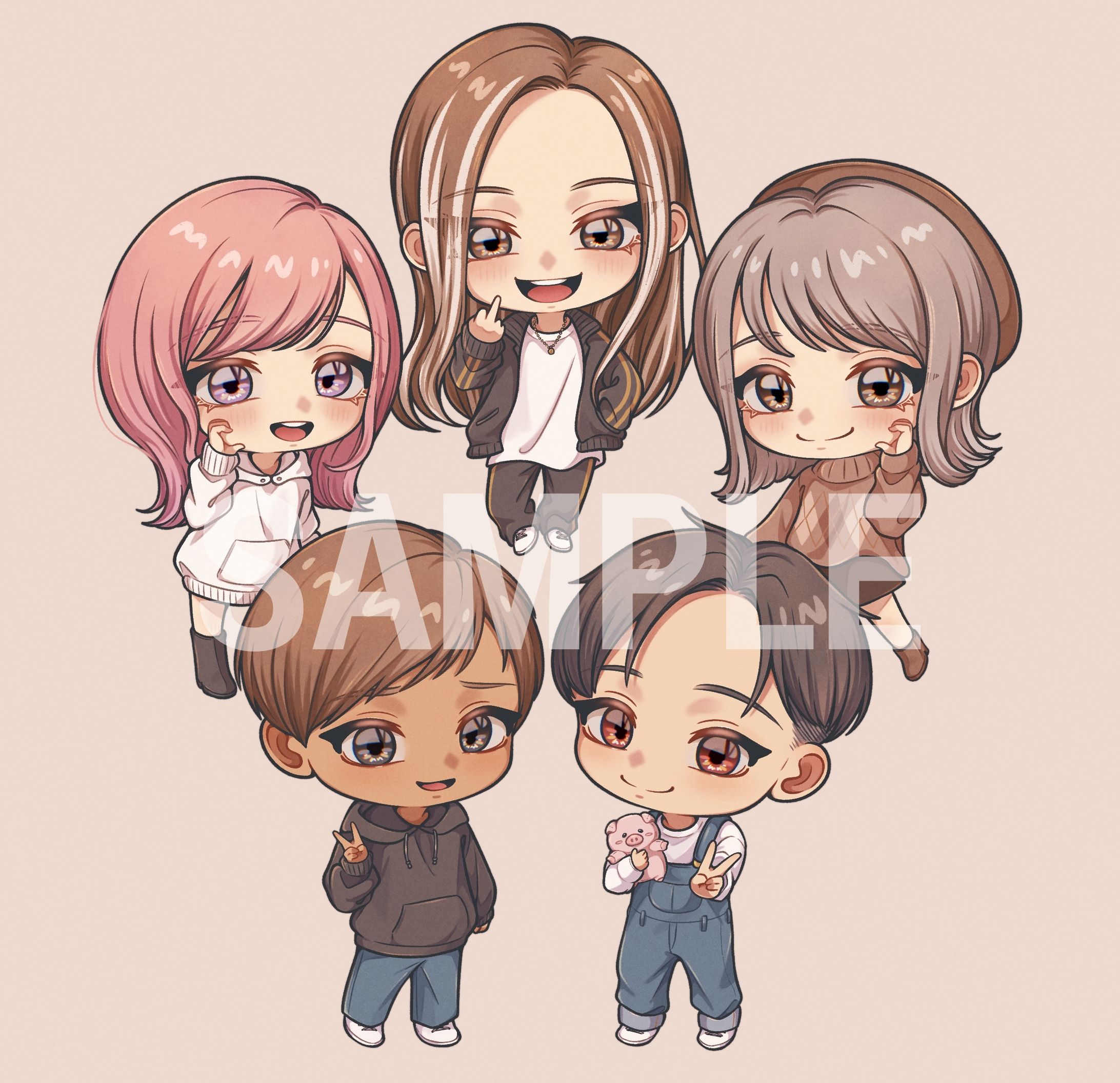 ミニキャラ［集合絵］-1