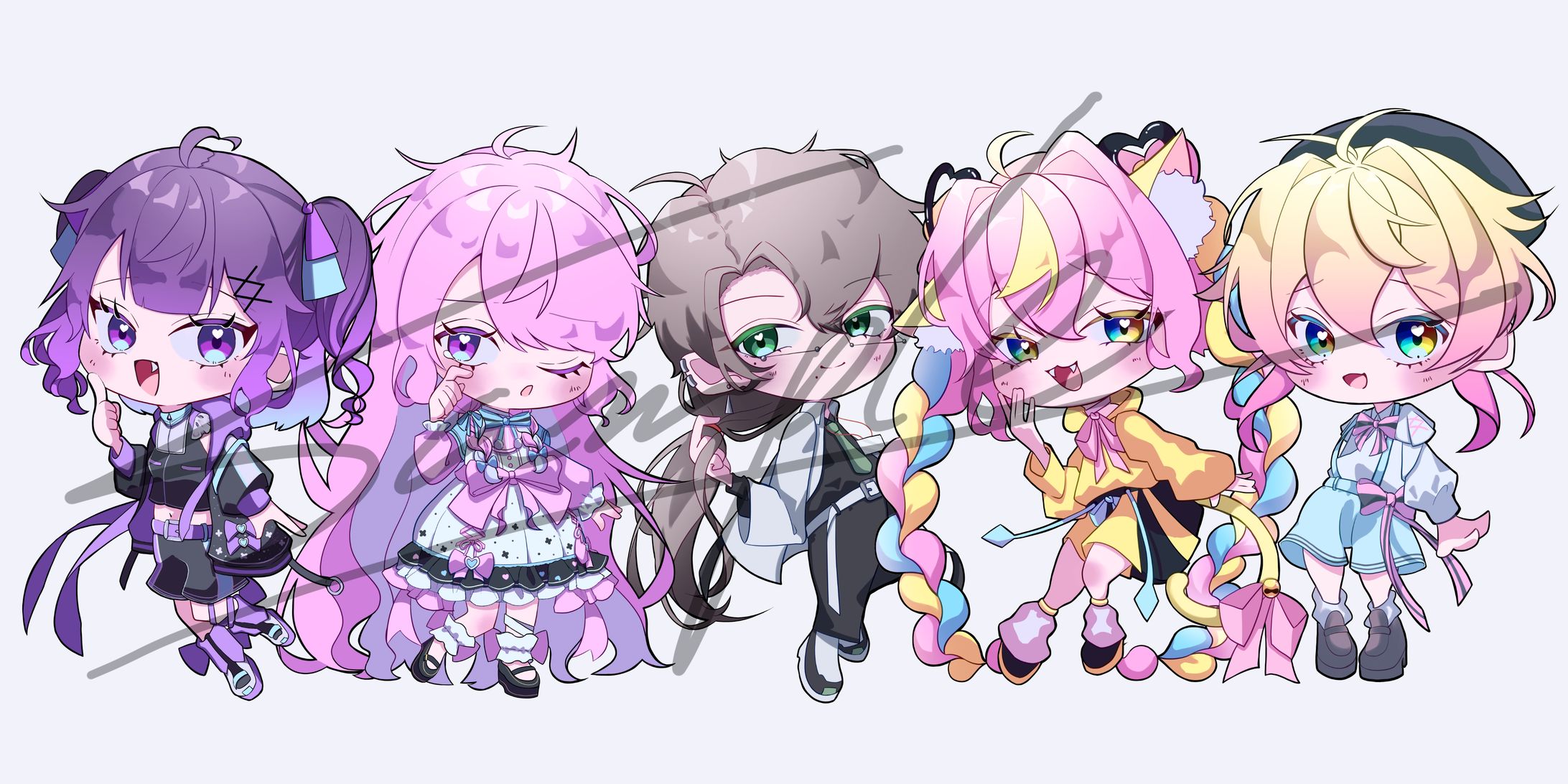 【イラスト制作】自作UTAU音源アクリルキーホルダー用イラスト-1