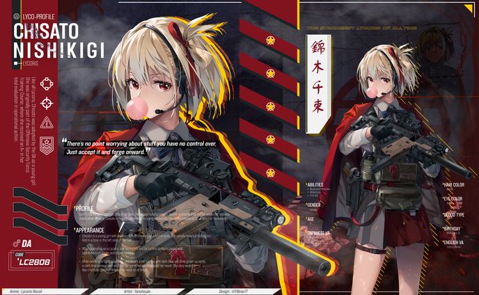 Chisato Nishikigi - Military | Socmed Poster