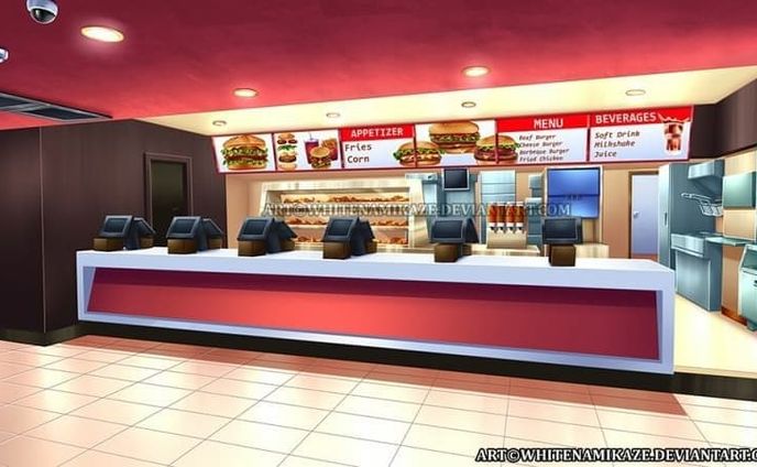 Commission for Safron on Discord

a Fast Food Restaurant Background art and the abandoned version of it
for his Visual Novel game
"Hire Me Fuck Me: Fast Food 3"

DeviantArt : http://fav.me/891346009

Pixiv : https://www.pixiv.net/en/artworks/92619049

COMMISSION OPEN : http://fav.me/d8qyc2q

#Digital2D #Illustration #EnvironmentalConceptArtDesign #AnimeManga #Anime #digital #commissionopen #whitenamikaze #art #girl #visualnovel #background #fastfoodrestaurant #abandoned #machines #tiles #kitchen #burger #cashier