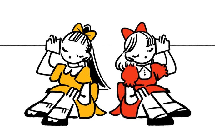 #illustration #illustrator #illust #sketch #art #artwork #twins #monochrome #girls #orijinal #illustrationartist #drawing #degitalillustration ＃degital #colorillustration #イラスト #イラストレーター #絵