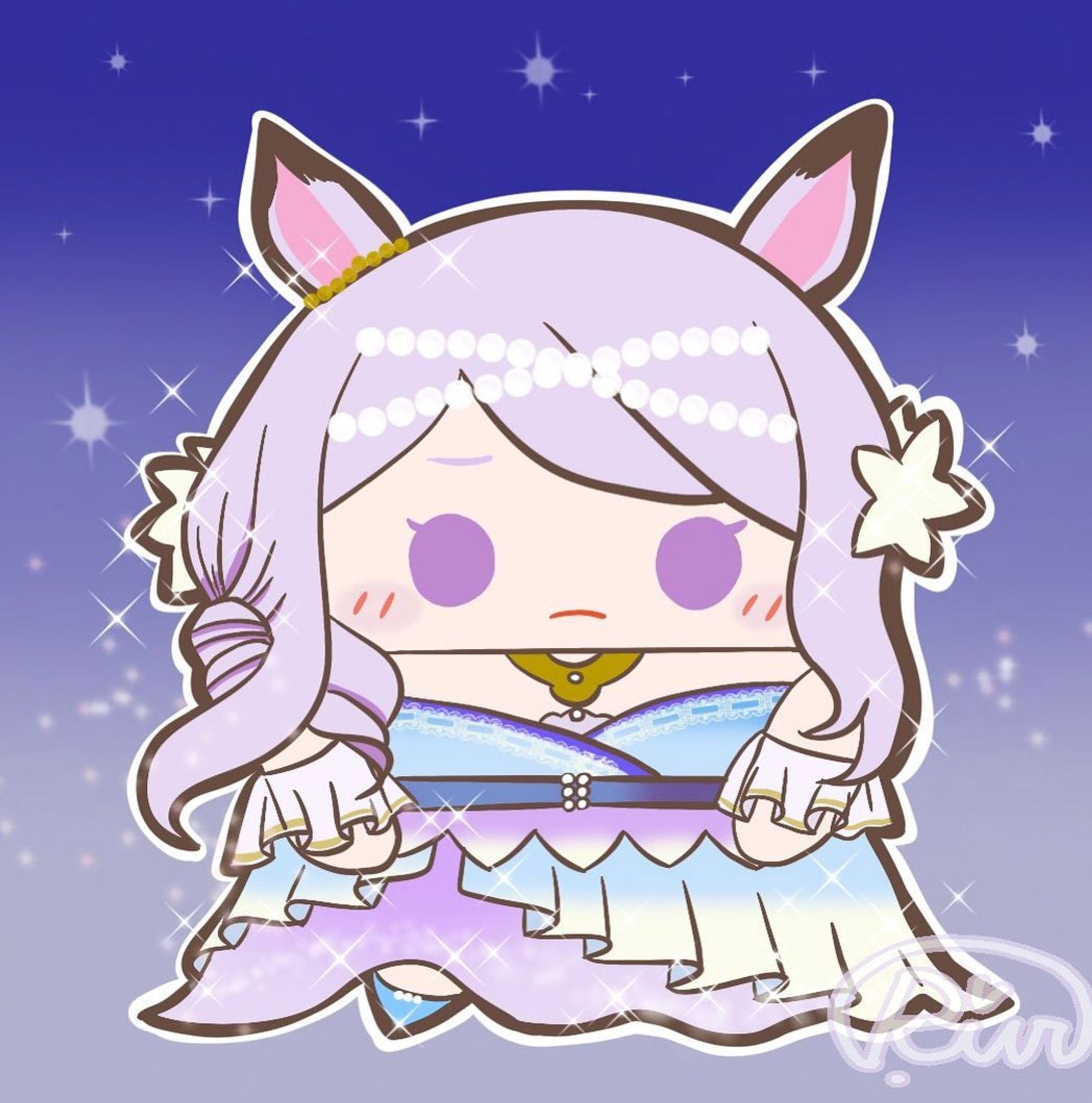 #skebリクエスト作品　
#ふわコロりん
#メジロマックイーン 
#ウマ娘イラスト-1