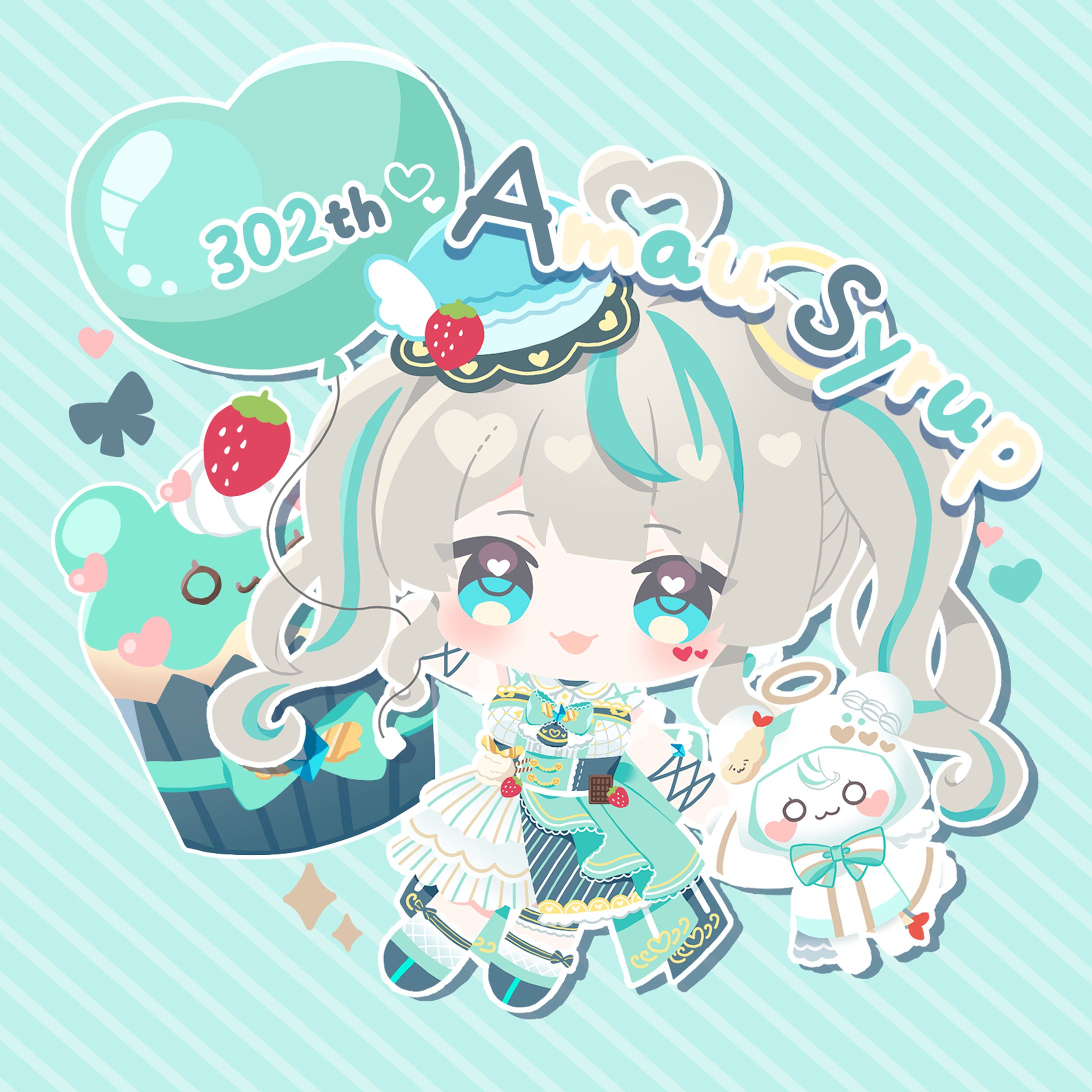 【work】天羽しろっぷ様 2022年誕生日グッズミニキャライラスト-1