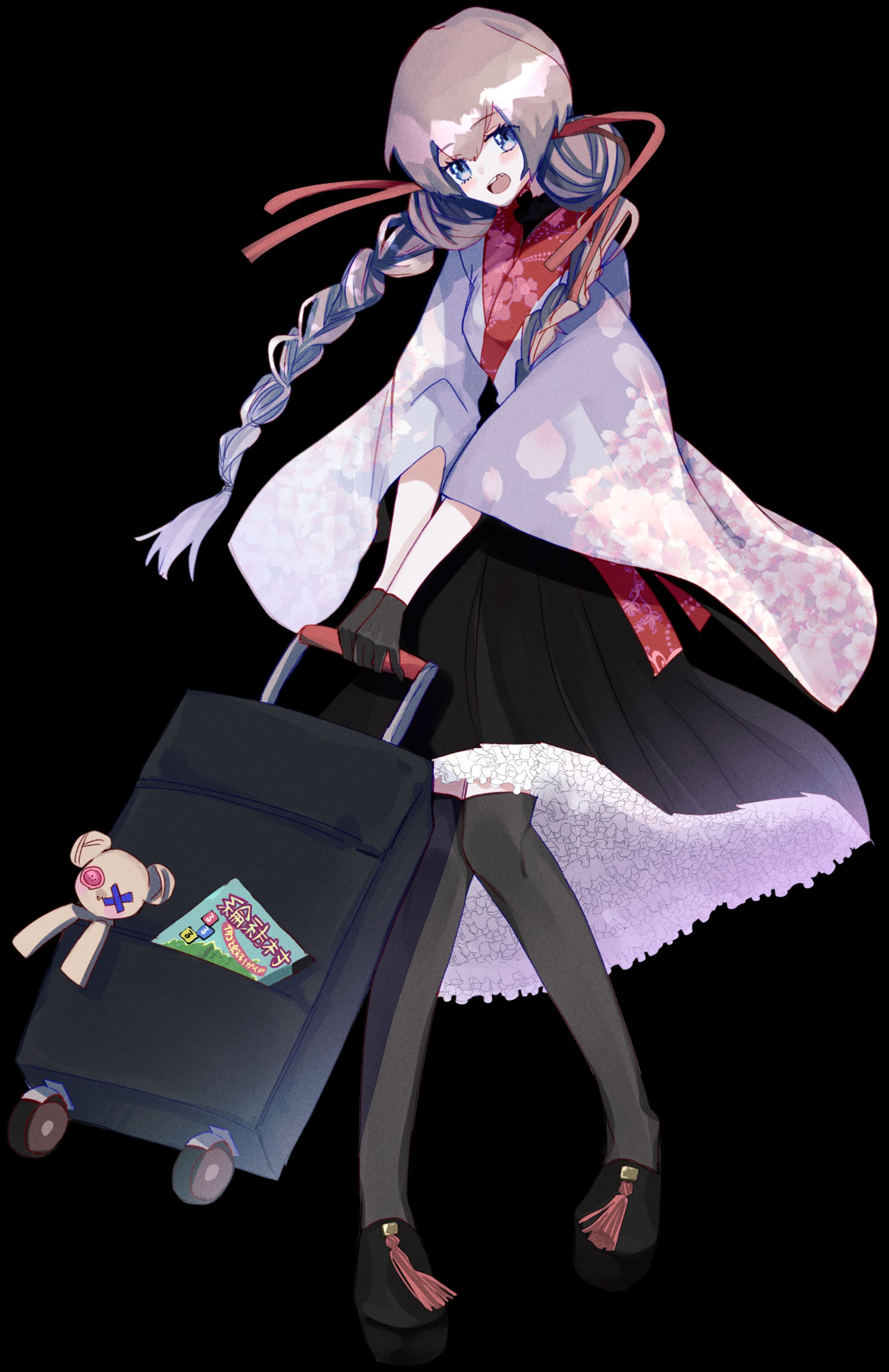 和風着物の長髪少女-1