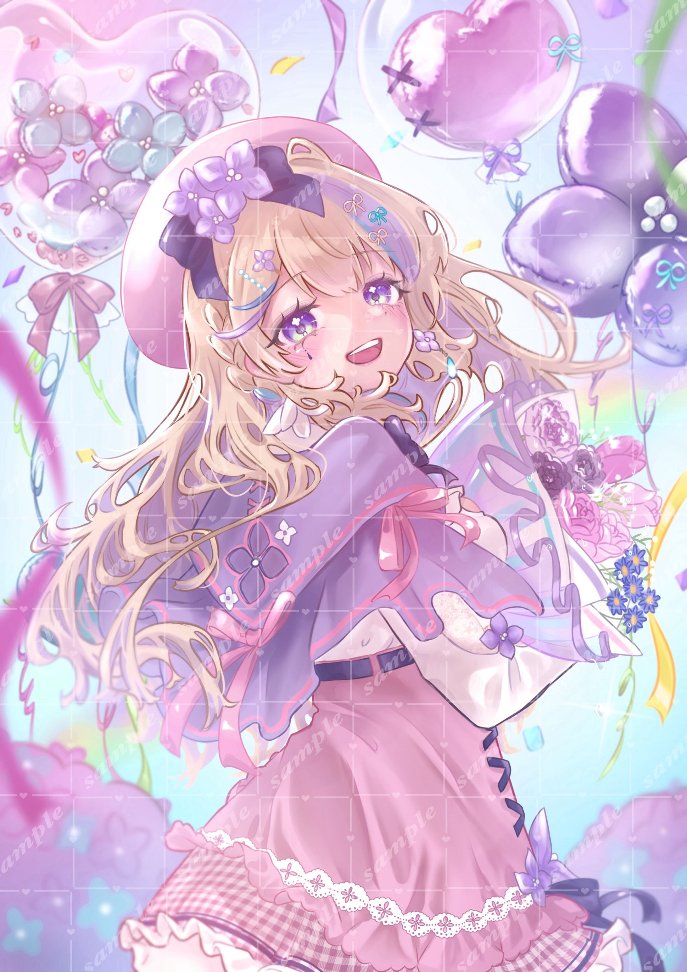 紫乙愛ららね様　バースデーイラスト-1
