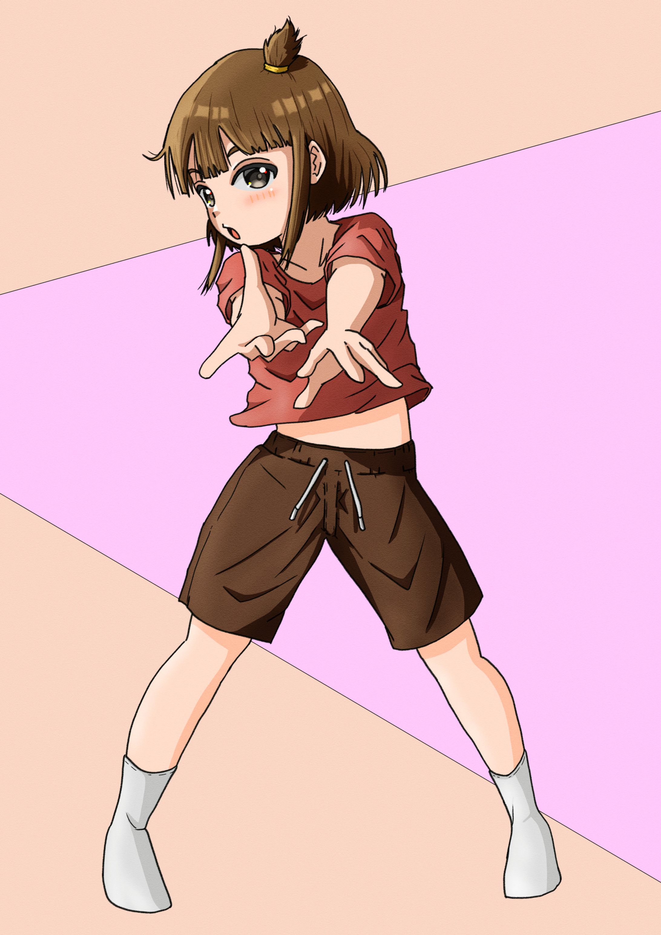 小学生女子のポーズ-1