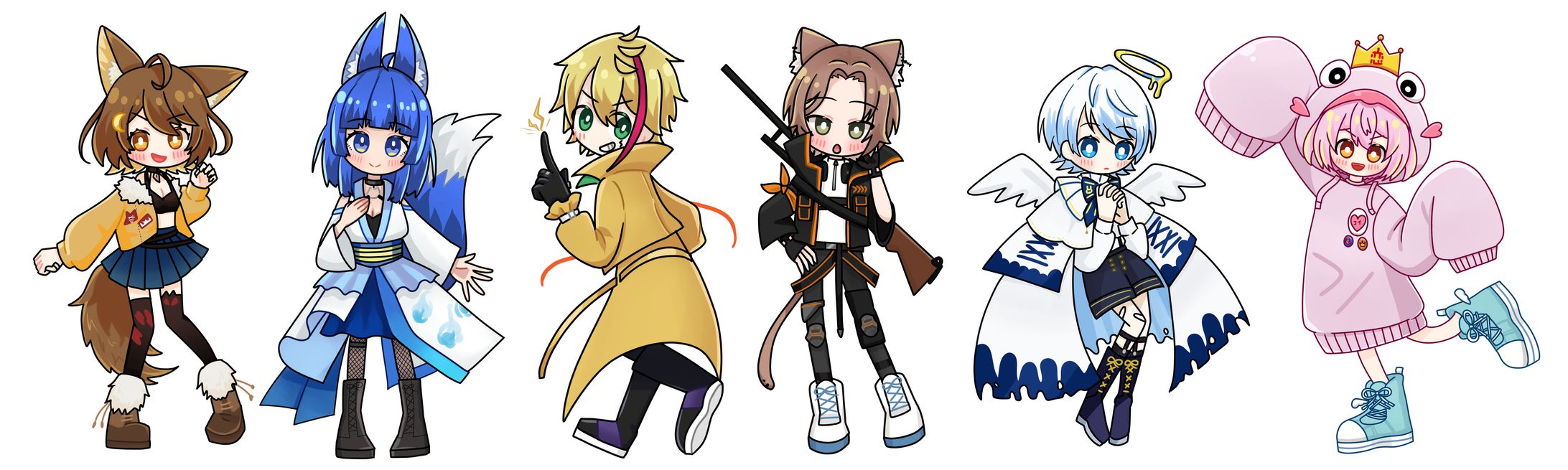 【SDイラスト/立ち絵】アマガ・ミツキファミリー　ファンアート-1