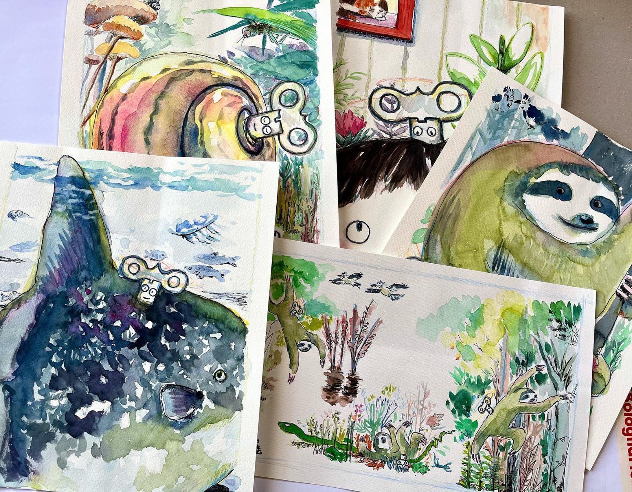 From Bologna, the illustration work I sent a few years ago has returned.
ボローニャから、昔送ったイラストが帰ってきた。
#paintings #watercolorpainting #picturebook #illustration #透明水彩 #イラスト-1