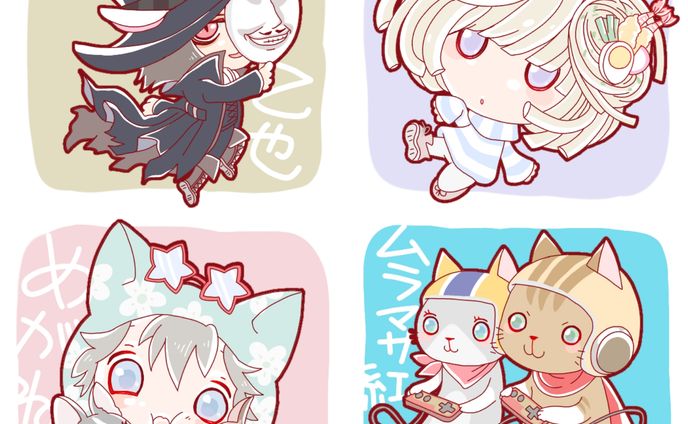 ゲーム大会用参加者紹介イラスト