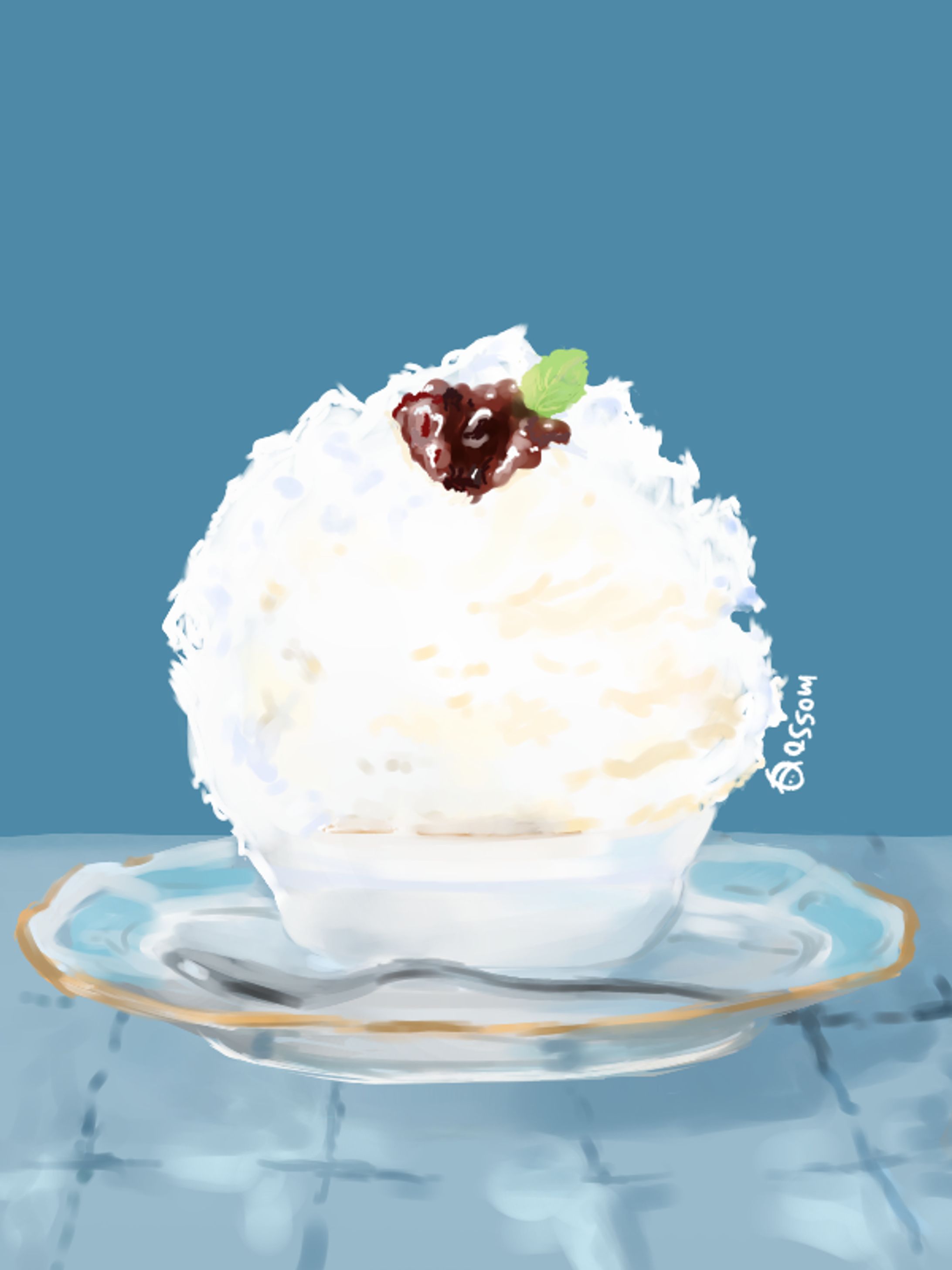 かき氷模写(ワンドロ)-1