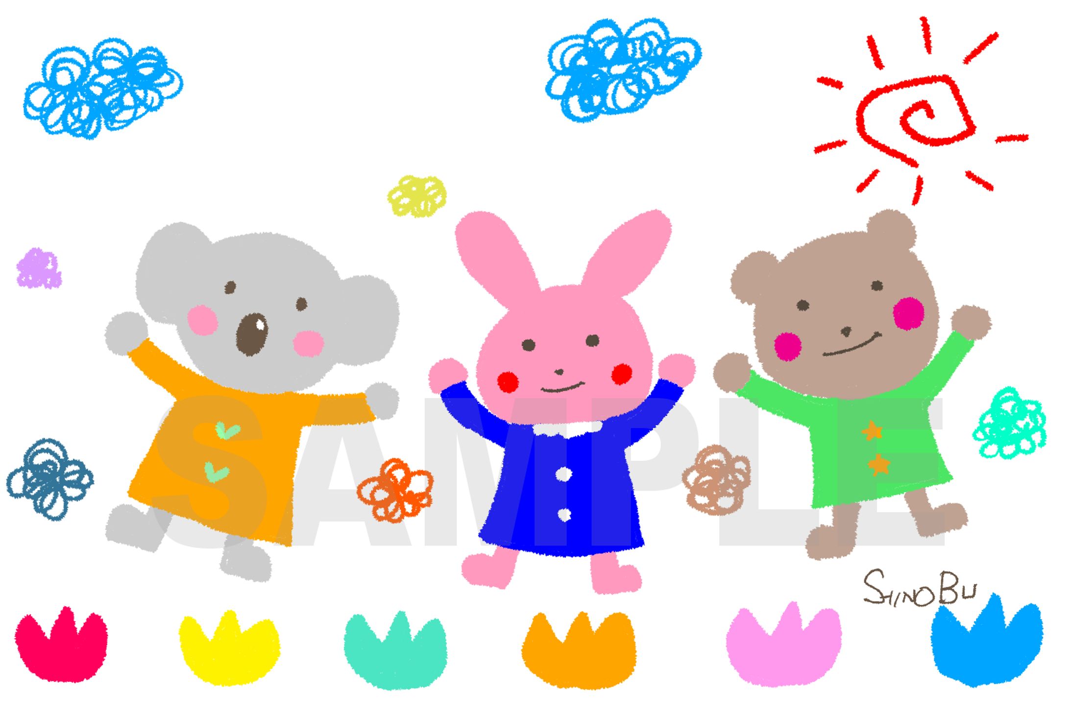 【サンプル】動物イラスト-1