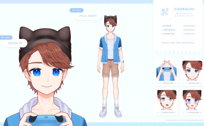 Live2D Vtuber - LanyxNova (Model+Rig)