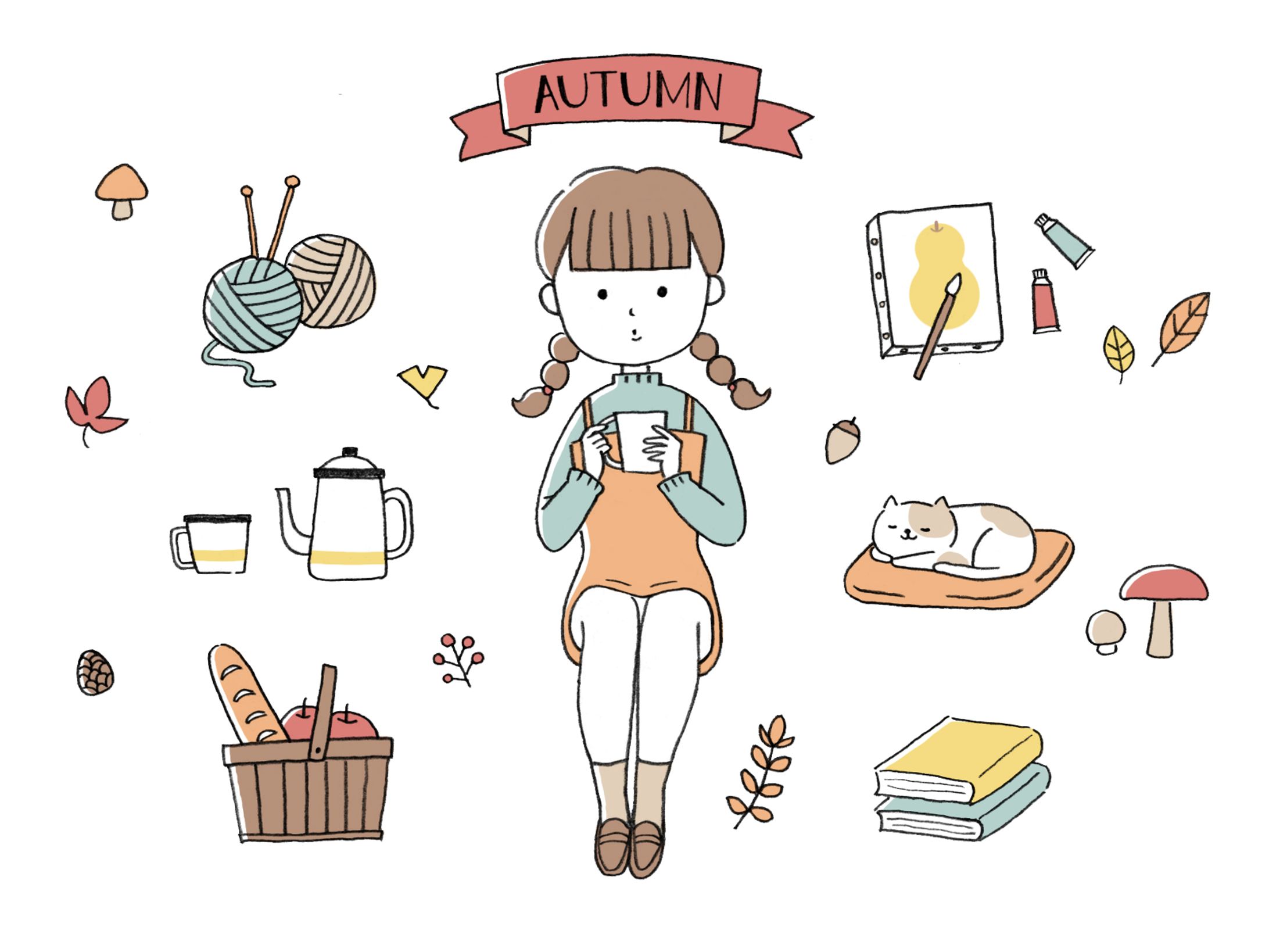 秋の女の子 -1
