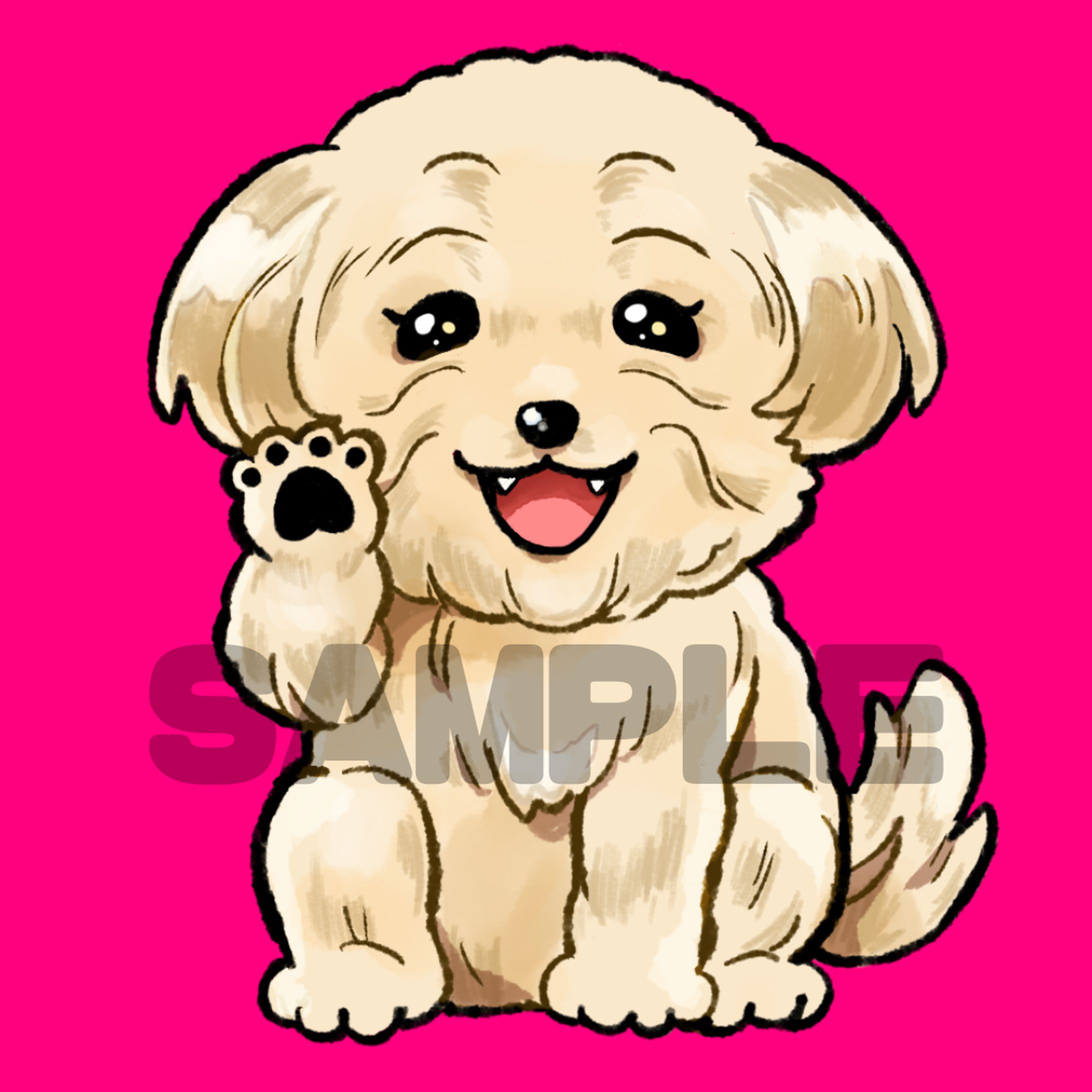 【個人様】ペット似顔絵イラストのご依頼-1