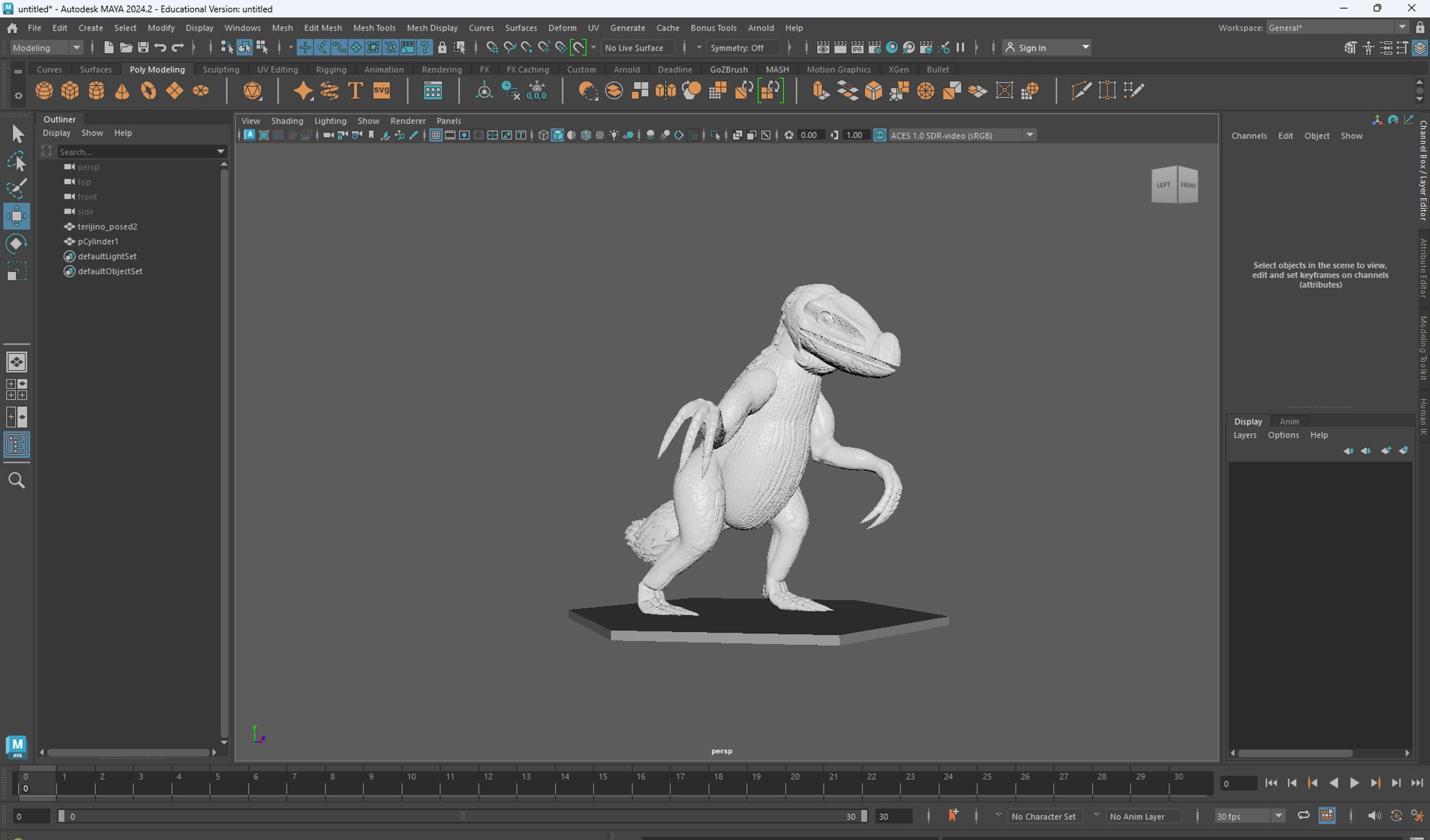 テリジノサウルス　モデリング-1