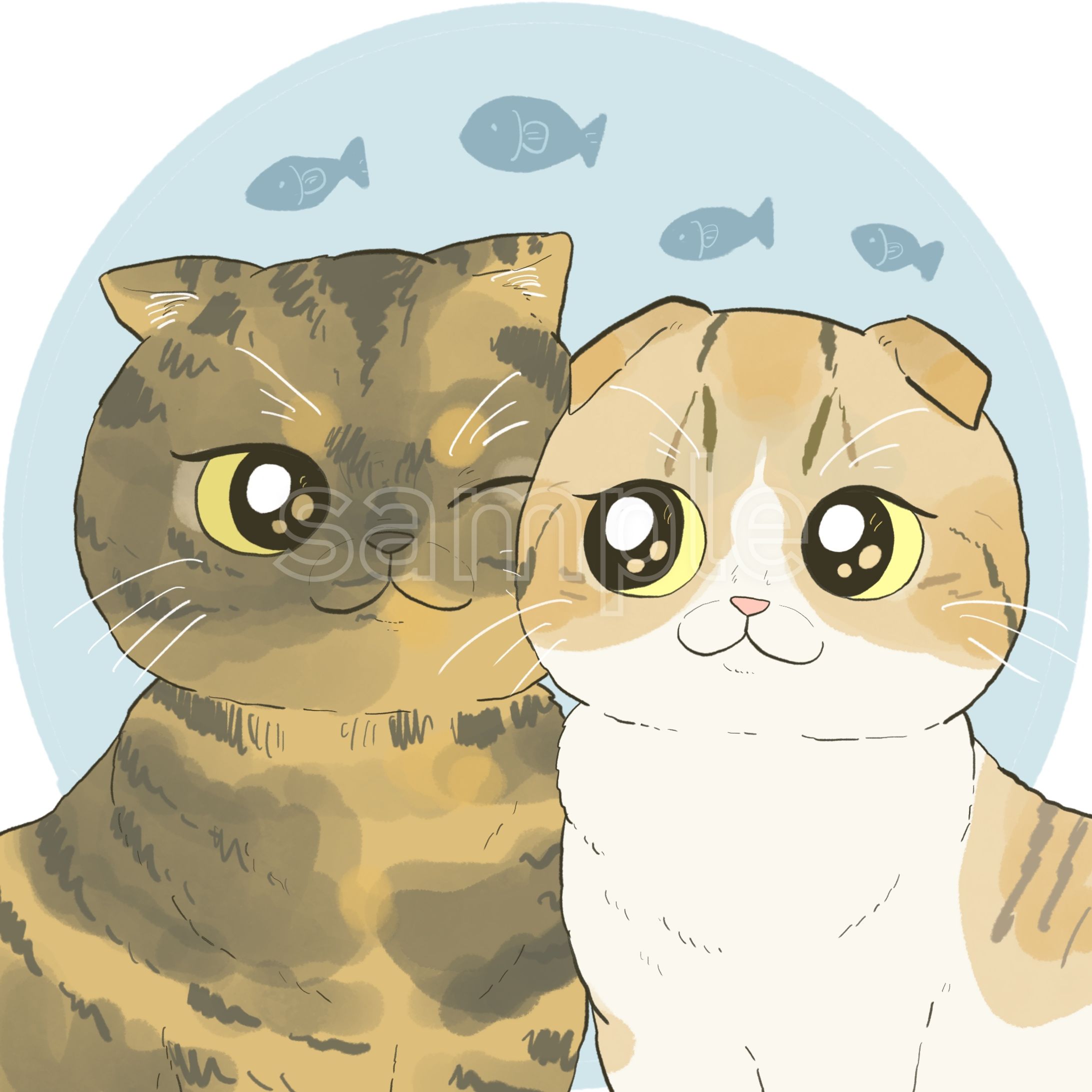 猫ちゃん似顔絵-1