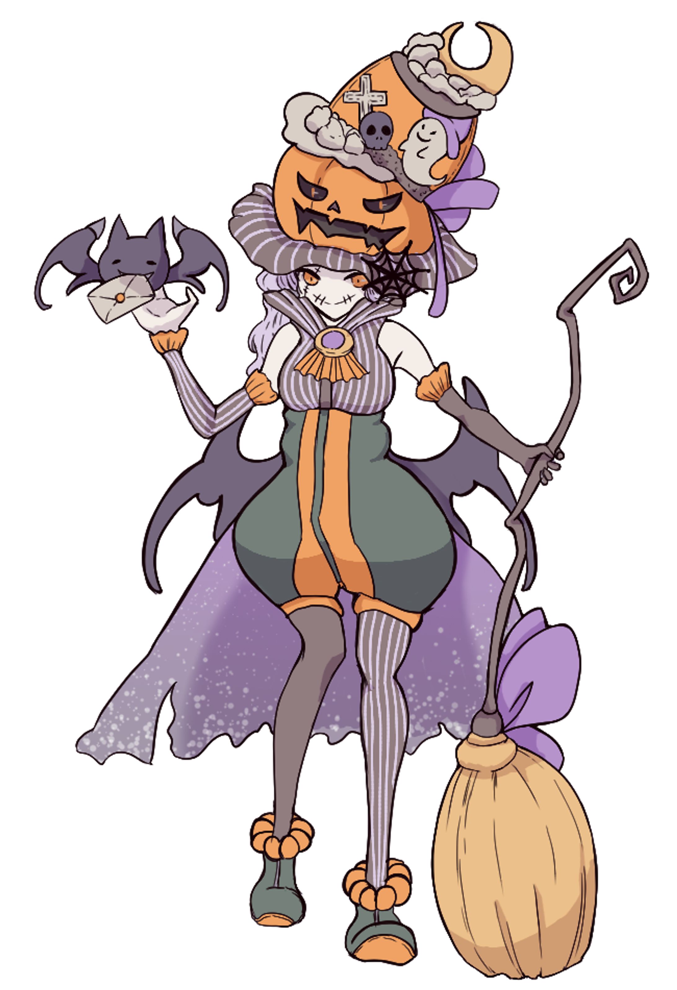 【キャラクターデザイン】ハロウィン魔女-1