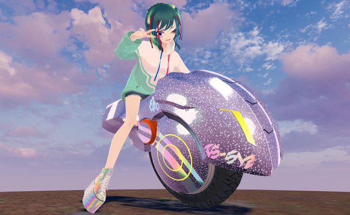 小型変形バイク3Dモデル