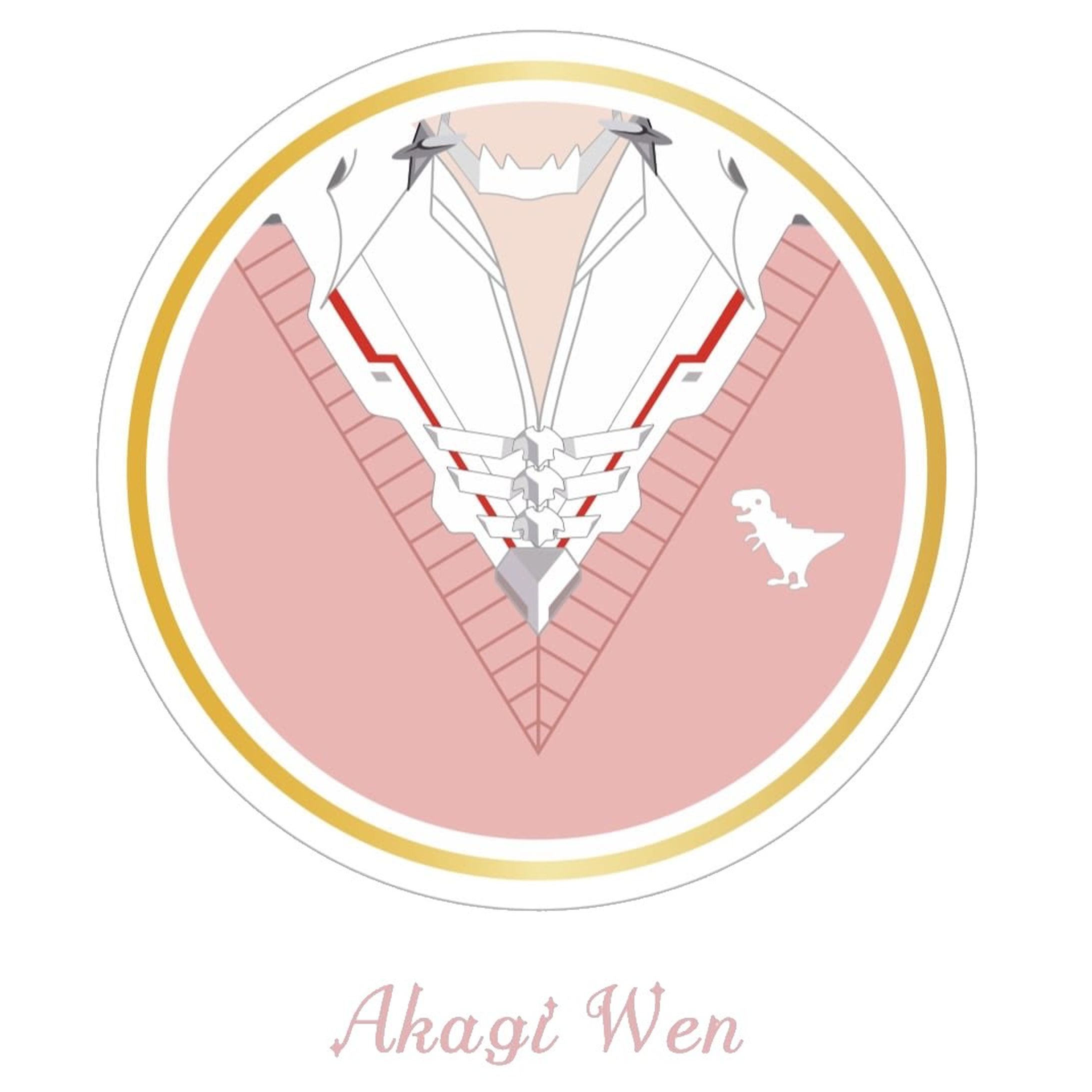 ステッカー風　赤城ウェン-1