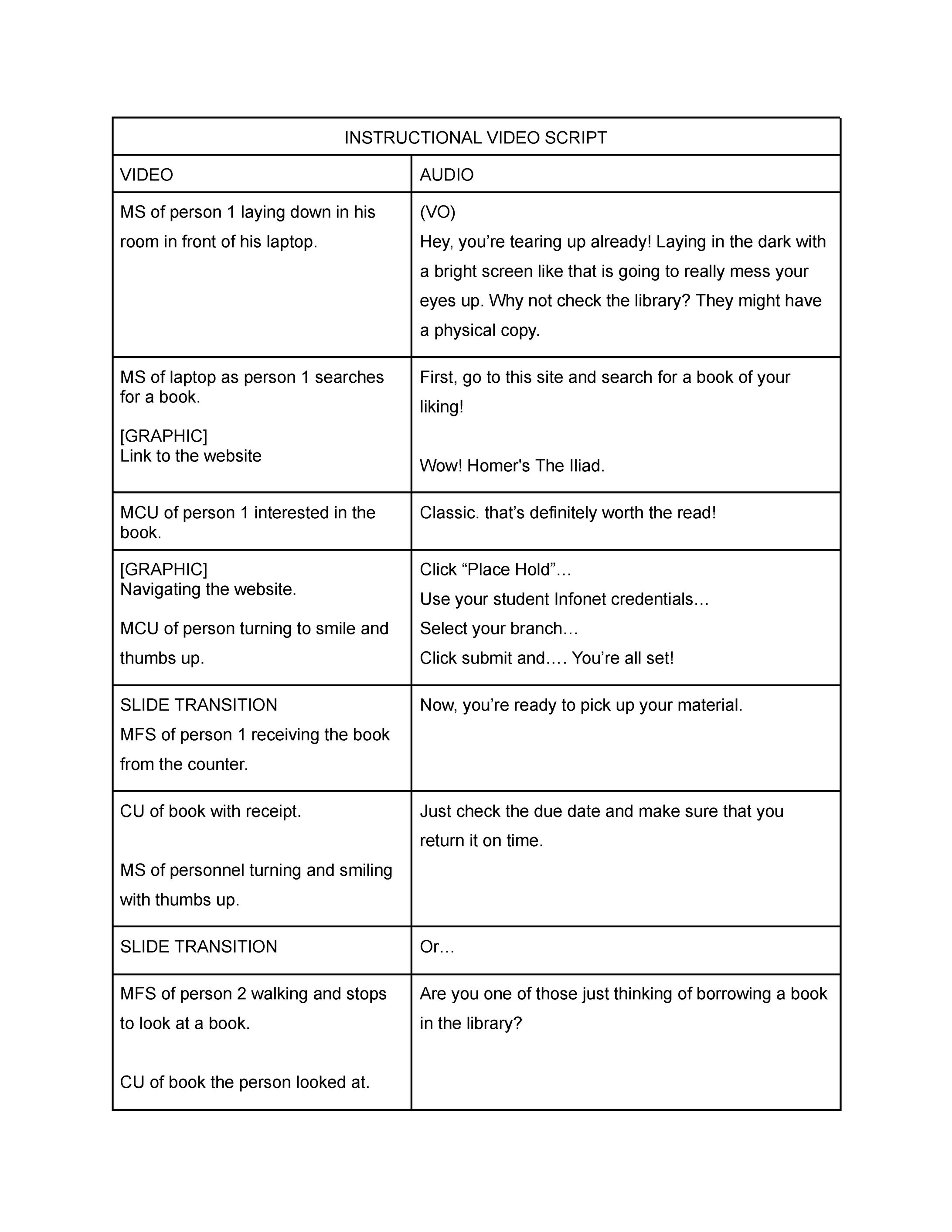 Instructional Video Script-1