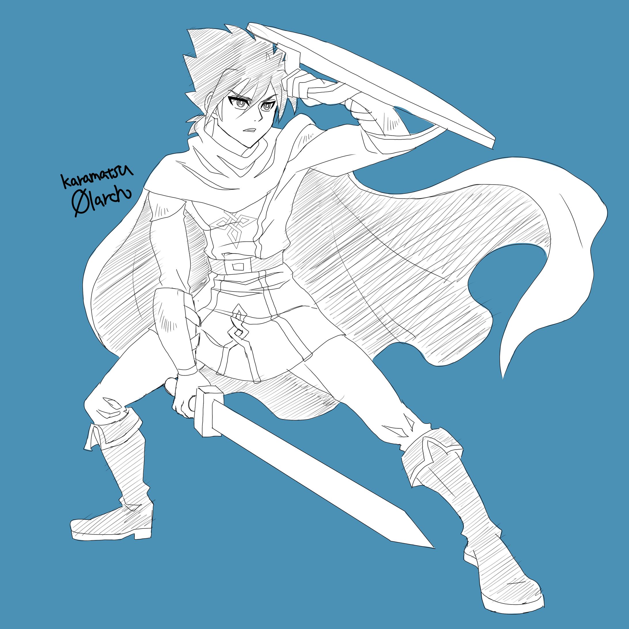 勇者ああああ ラフスケッチ-1