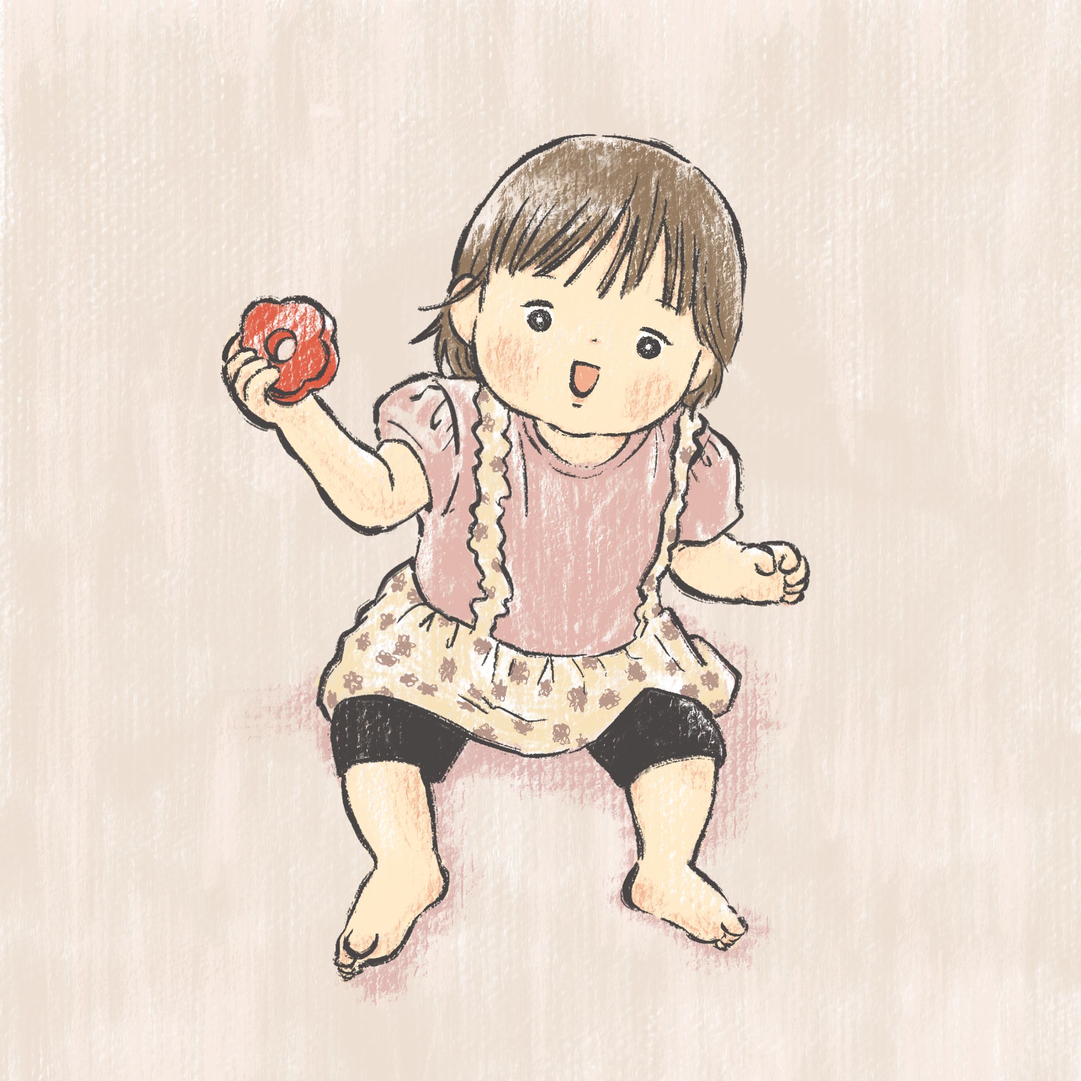 女の子と積み木-1