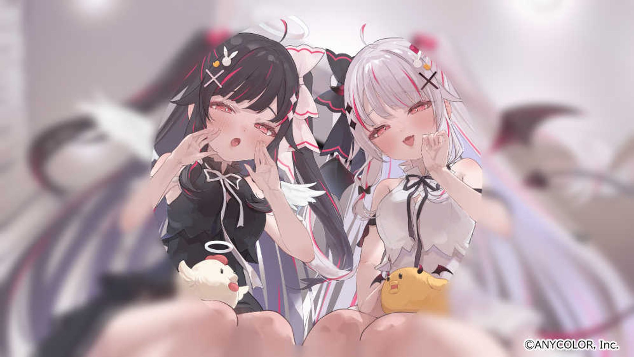 【商用依頼】にじさんじ 夜見れな様「天使と悪魔ASMR」イラスト-1