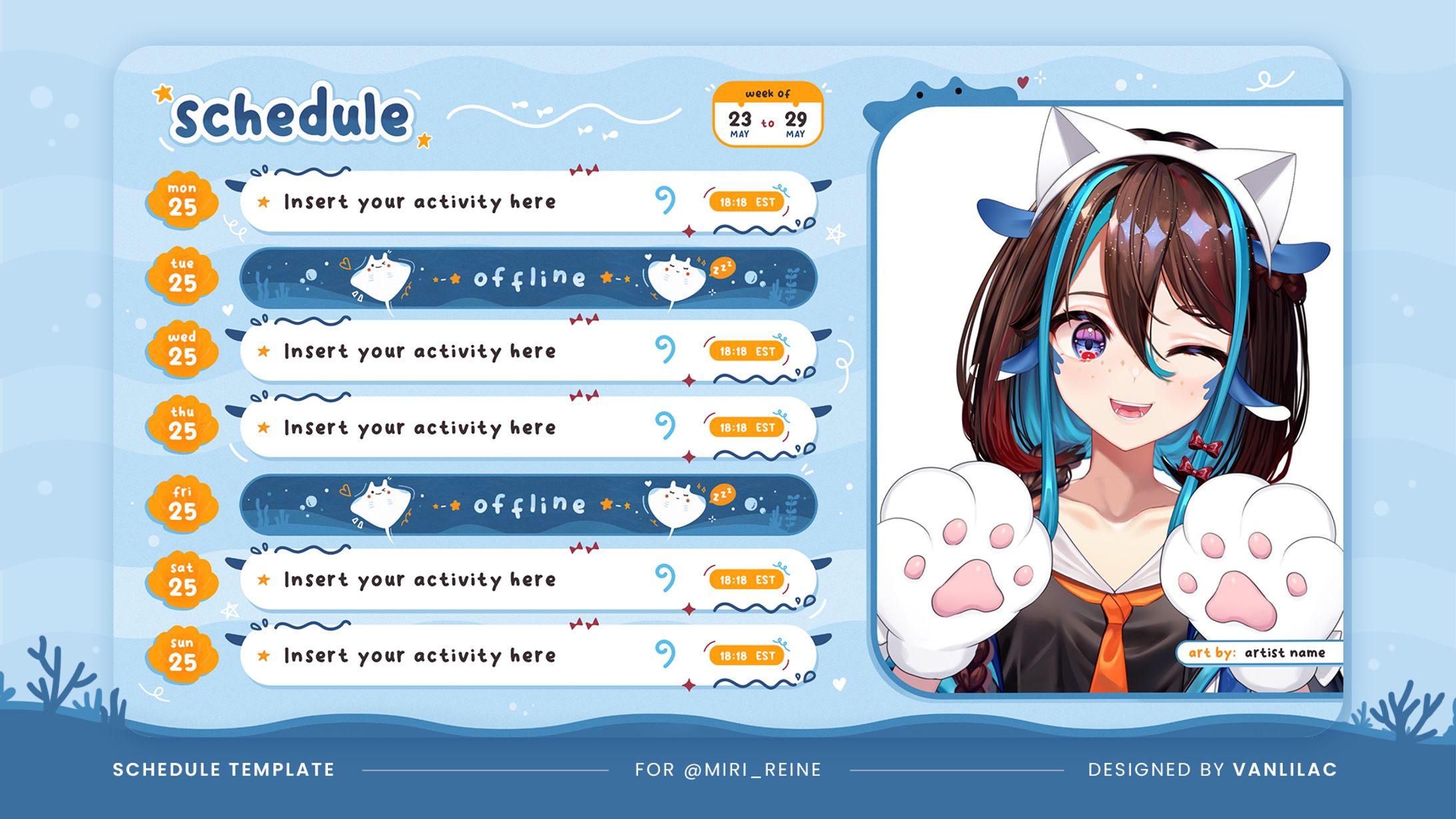Miri's Stream Schedule-1