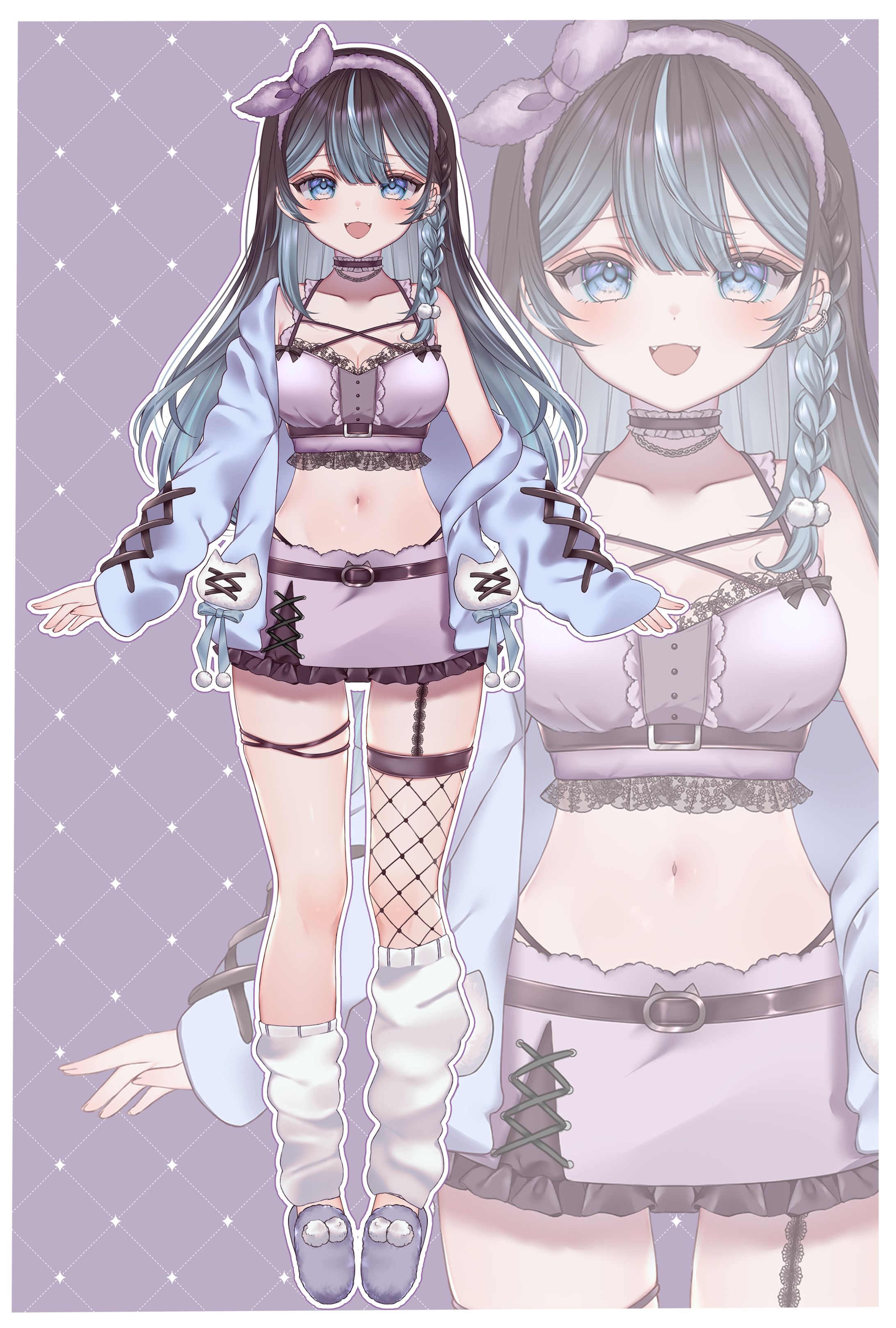 【れつまろ様】live2dパーツ分けイラスト-1