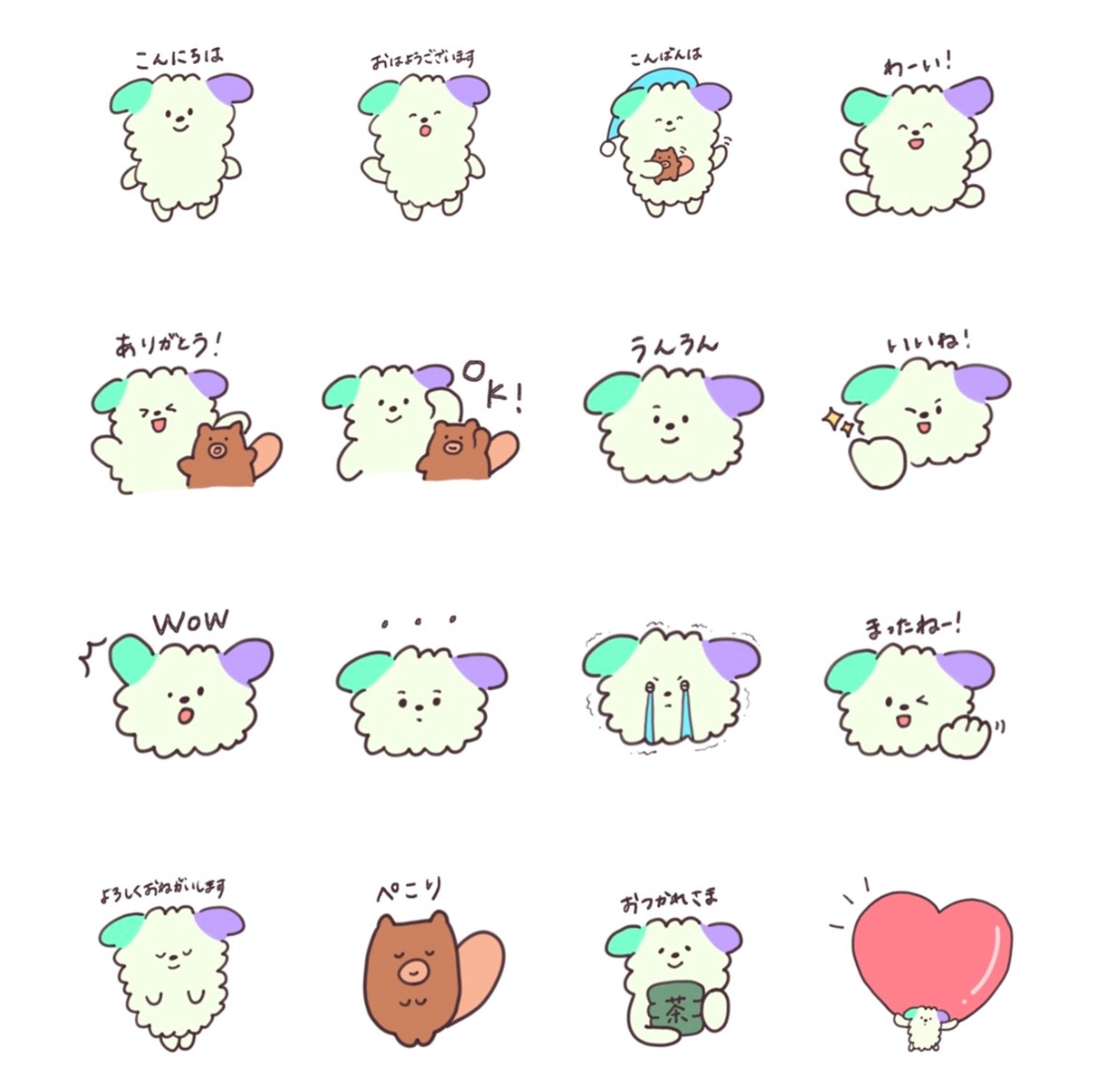 オリジナルキャラクターのLINEスタンプ-1