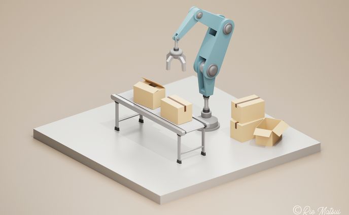 3DCG「Packing machine」