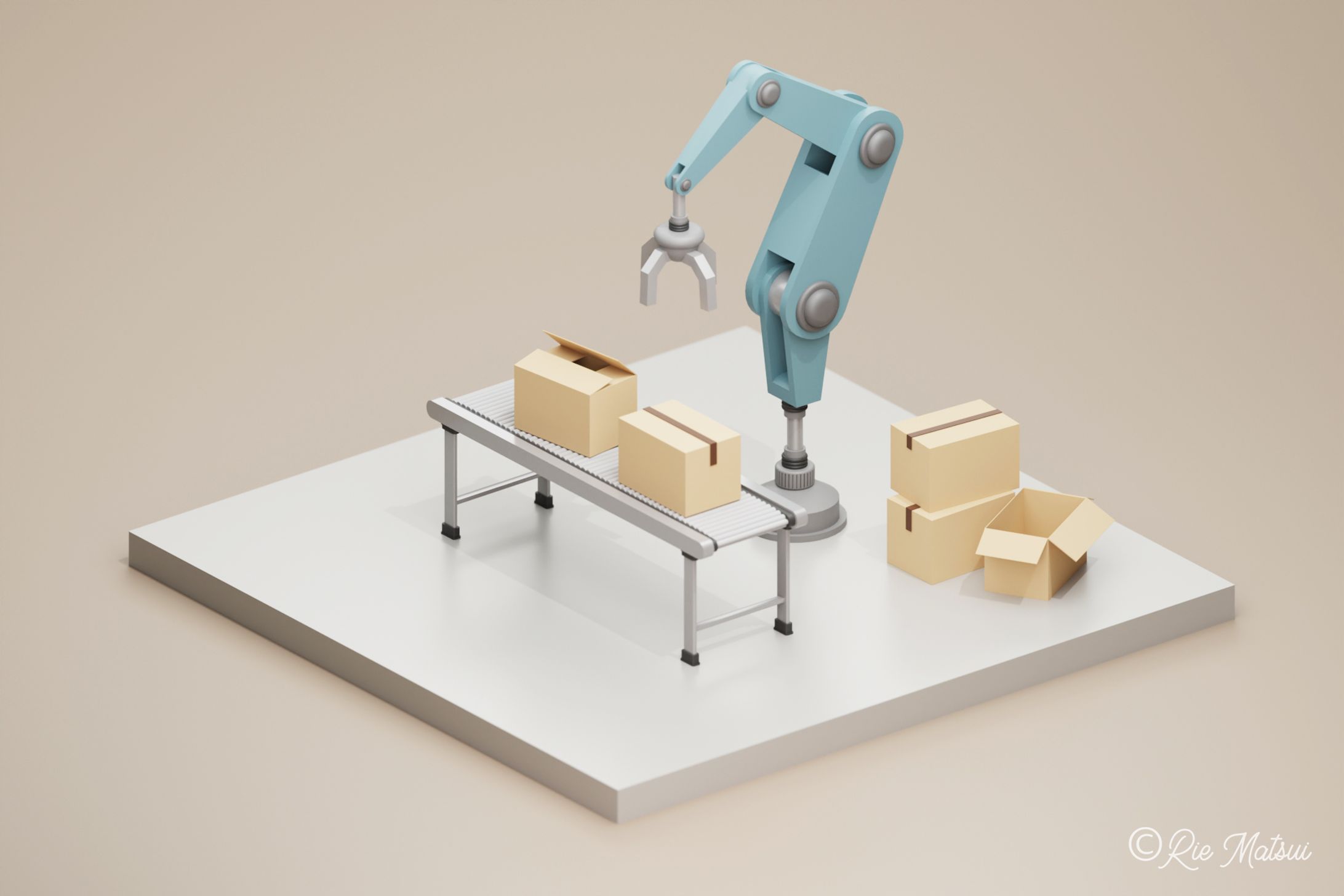 3DCG「Packing machine」-1