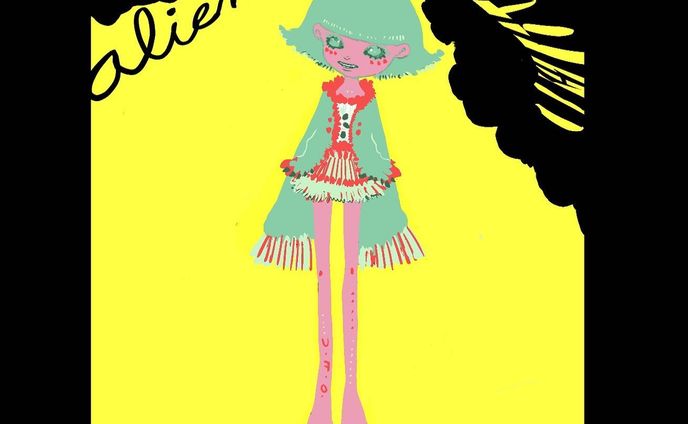 #イラスト #illustration #宇宙人 #エイリアン #ufo #女の子イラスト #ファッション #fashion #girl #イラストレーター #illustrator #いいね返し