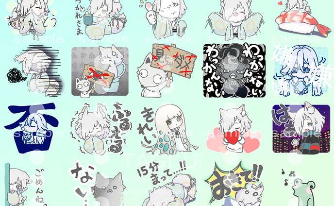 writing、lineスタンプ